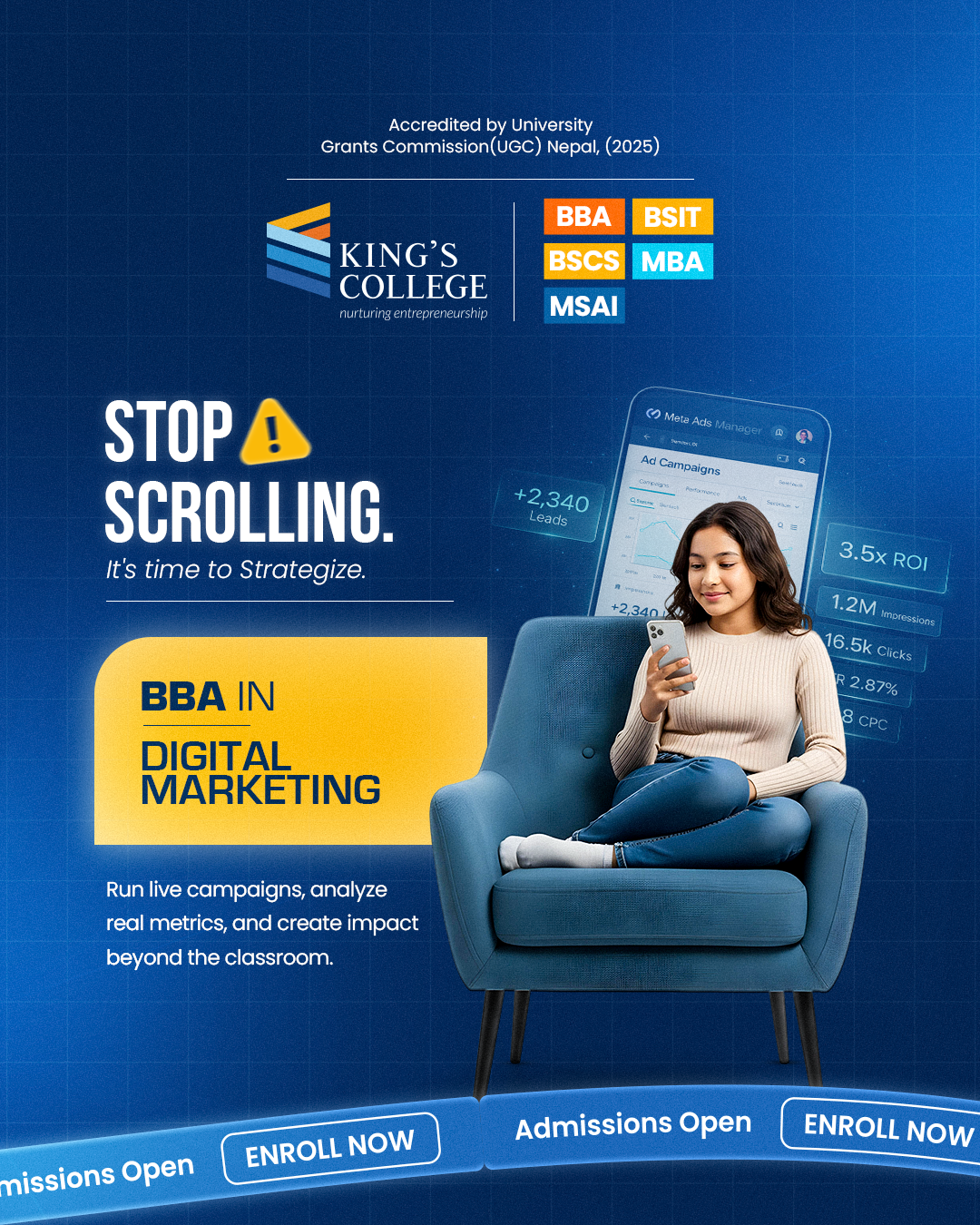 King's College Facebook ad: From trends to campaigns, learn how it all…