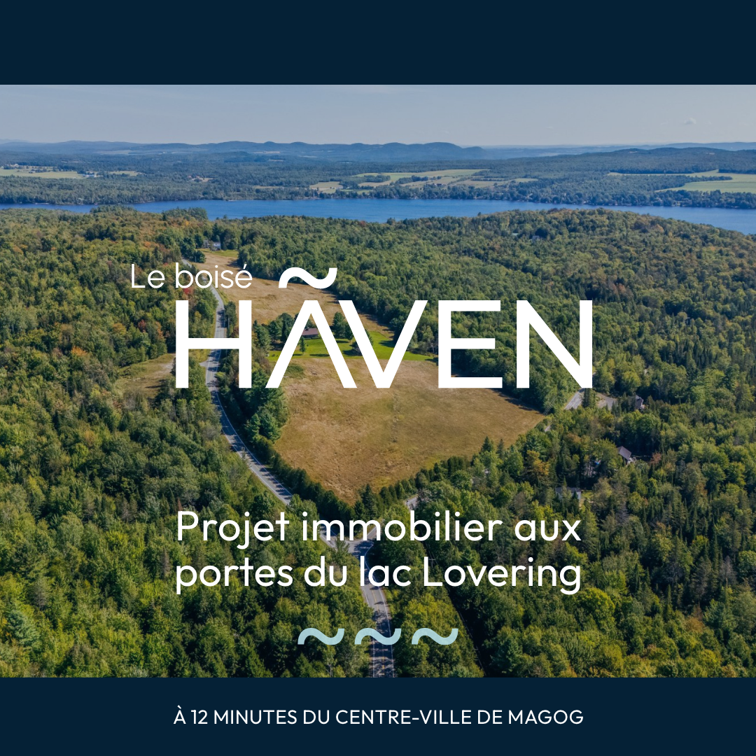Boisé Hãven - Projet immobilier aux portes du lac Lovering Facebook ad: Boisé Hãven: votre havre de paix entre lac…