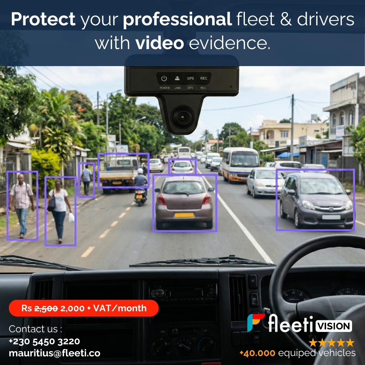 Fleeti Océan Indien Facebook ad: Video proof for every incident.