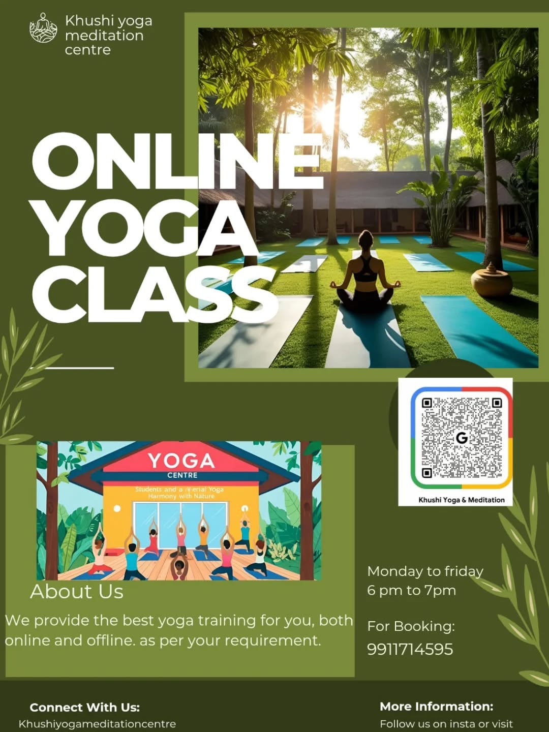 Khushi Yoga & Meditation Centre Facebook ad