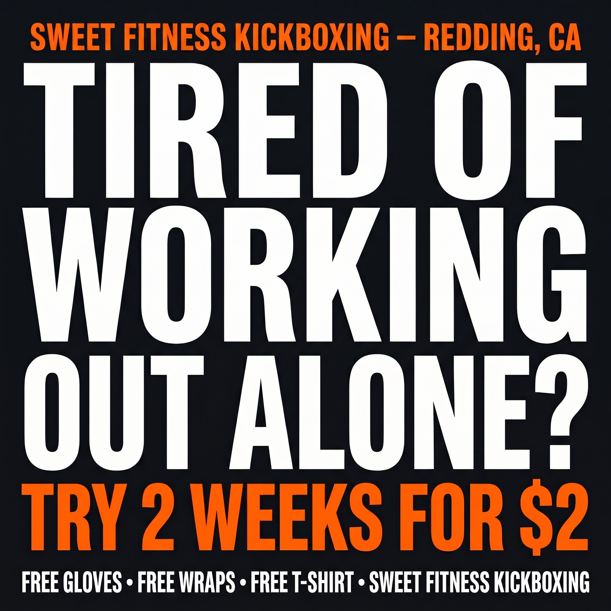 Sweet Fitness Kickboxing - Redding Facebook ad