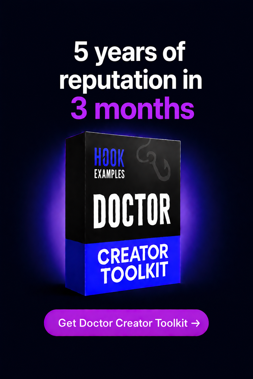 Hook Examples Facebook ad: Get Patients from Reels
