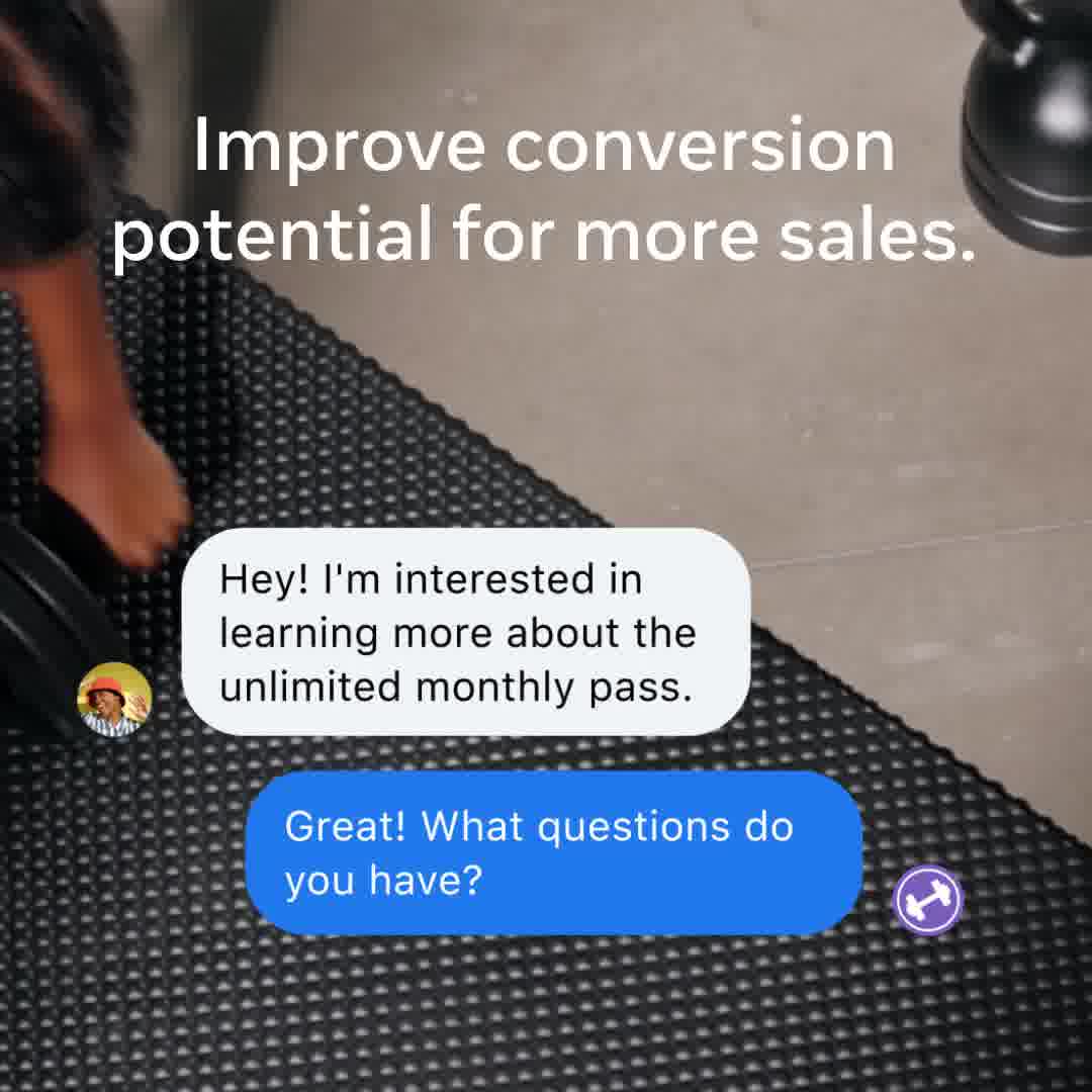Meta for Business Facebook ad: Ads that click to message