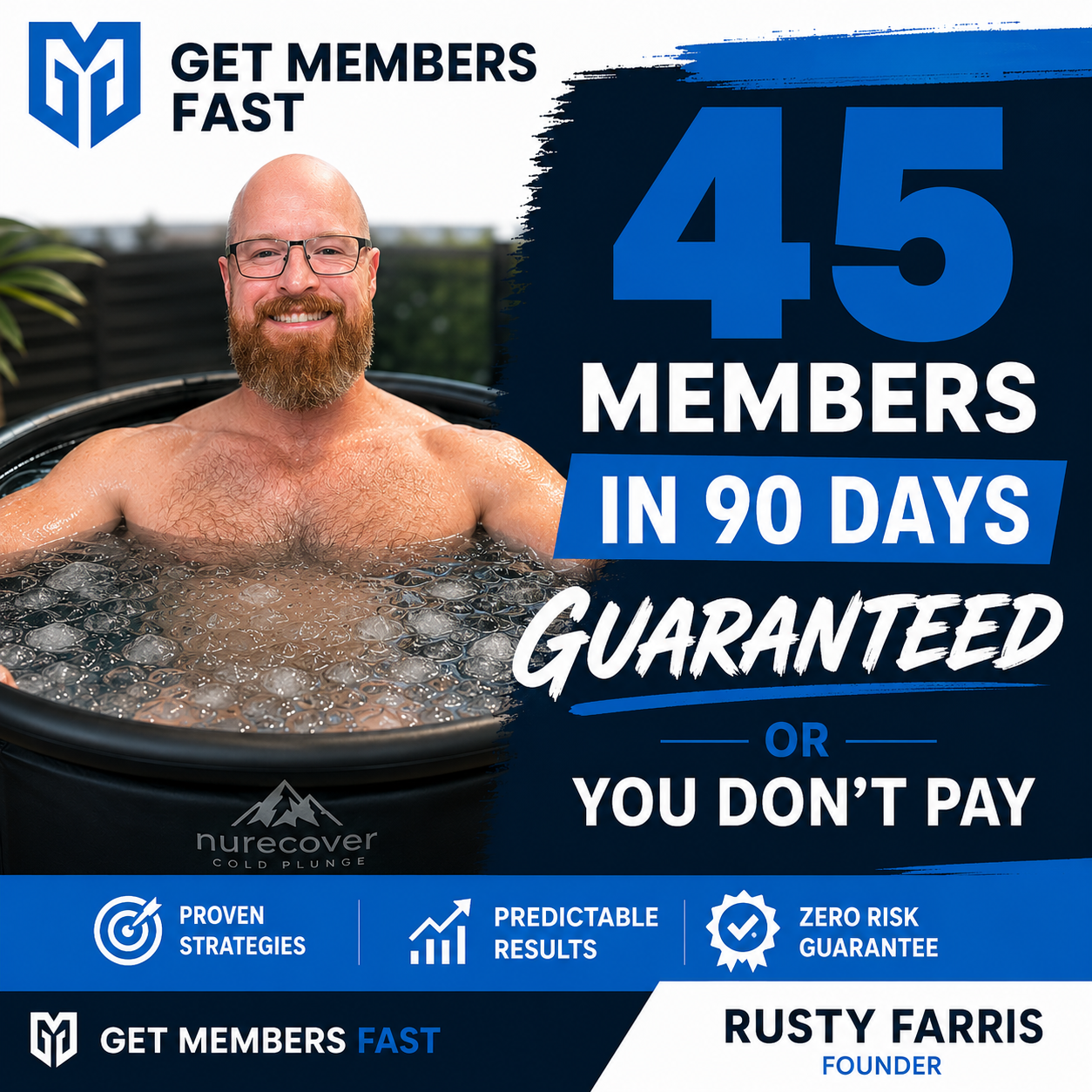 Get Members Fast Facebook ad: 45 New Members GUARANTEED - Or We Work For Free