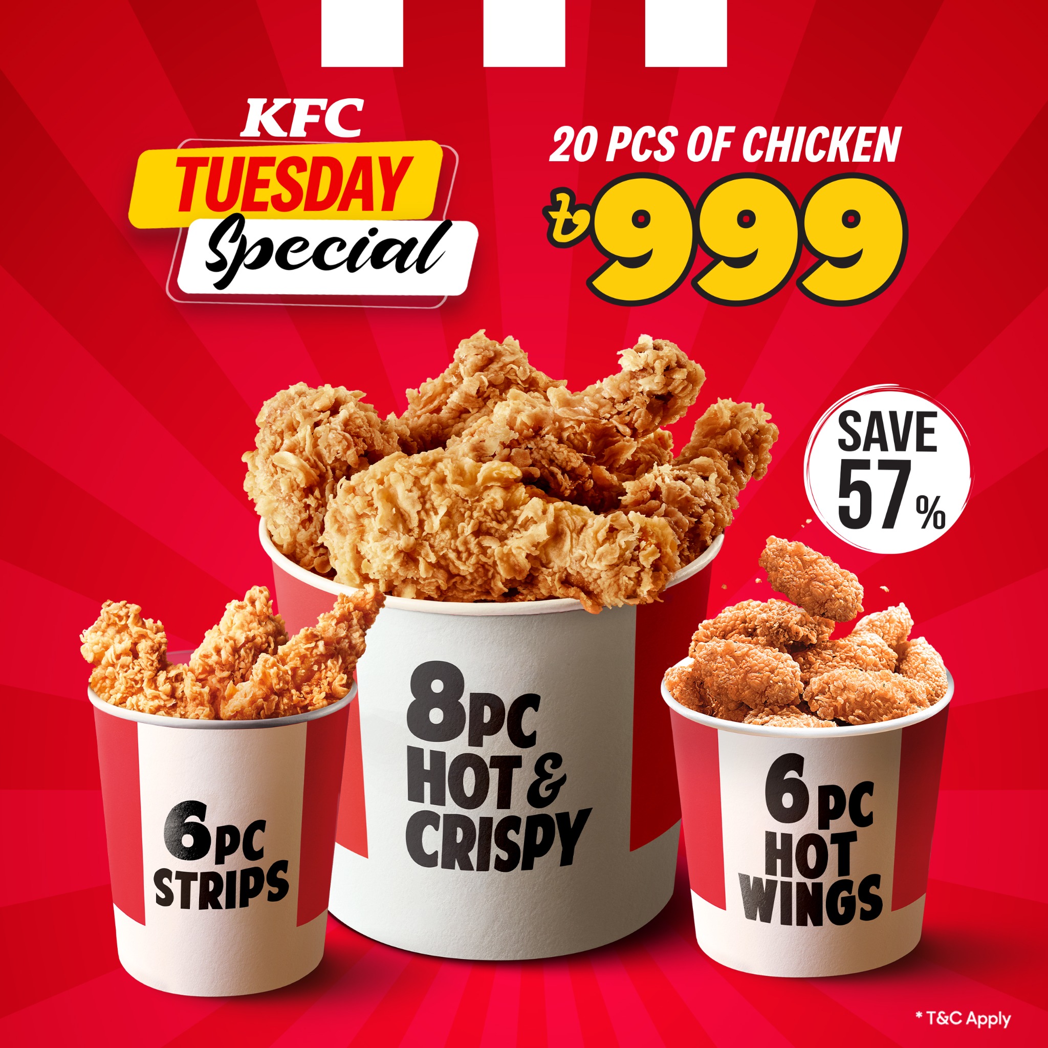 KFC Bangladesh Facebook ad: Save 57% on KFC Tuesday Special!