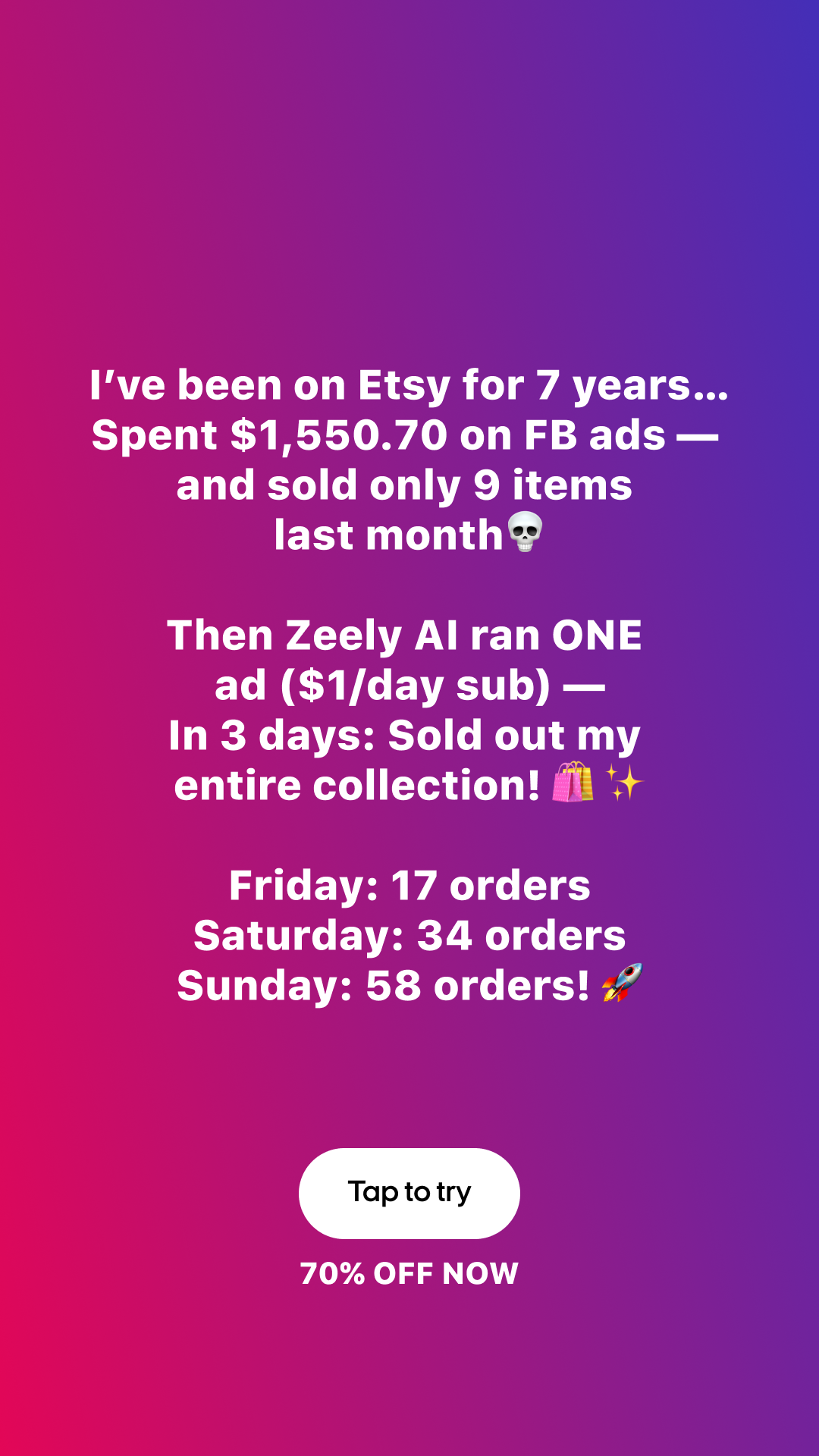 Zeely Facebook ad