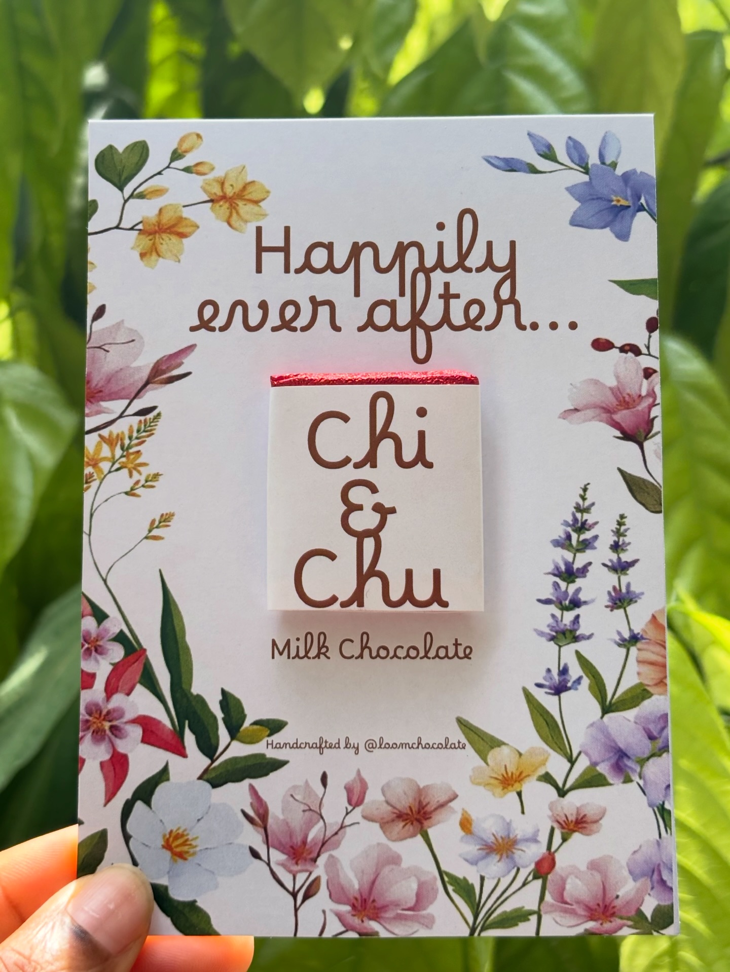 Loom Chocolate Facebook ad: Our chocolate minis make the most memorable wedding…