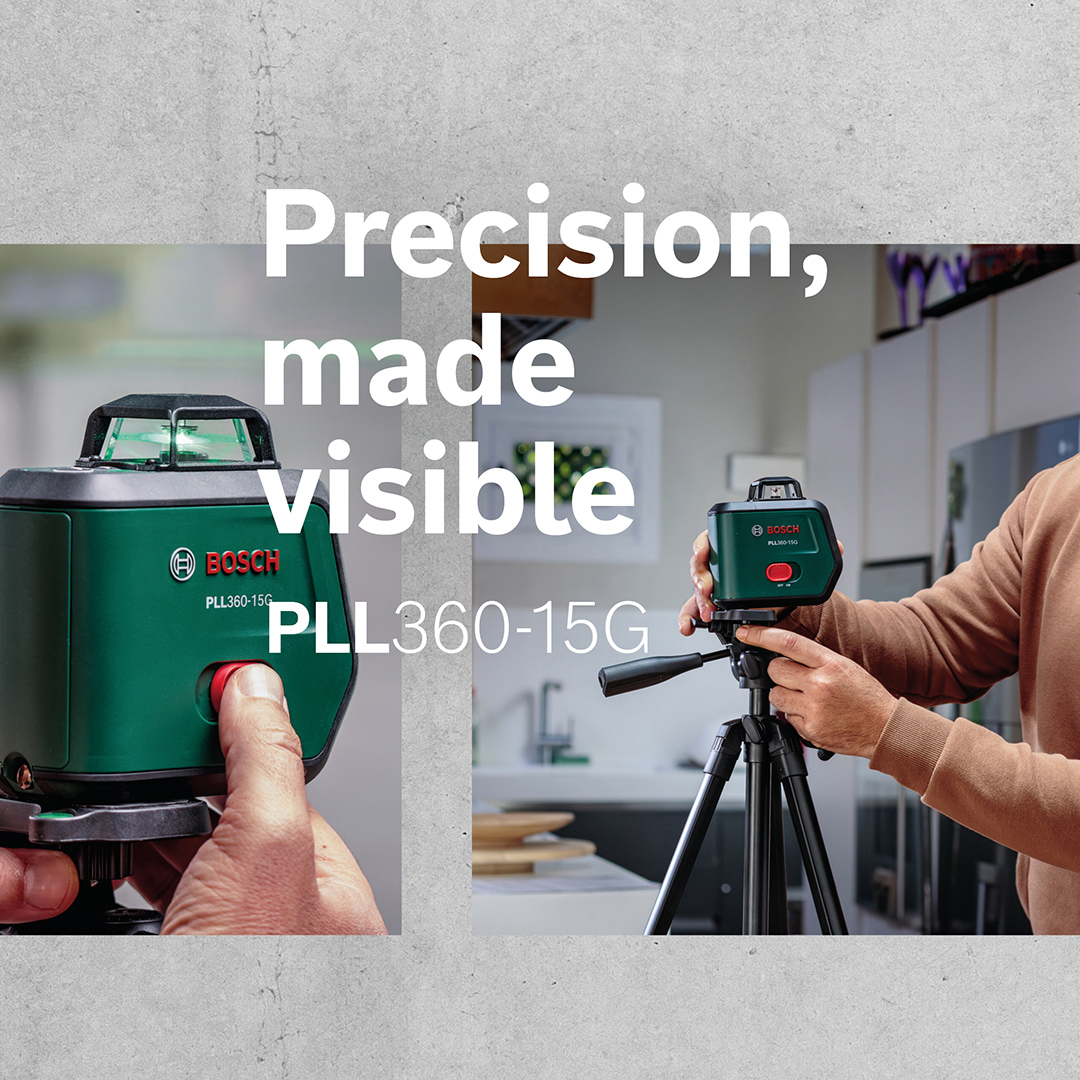 Bosch DIY and Garden Facebook ad: Precision, made visible The PLL360-15G is built around…