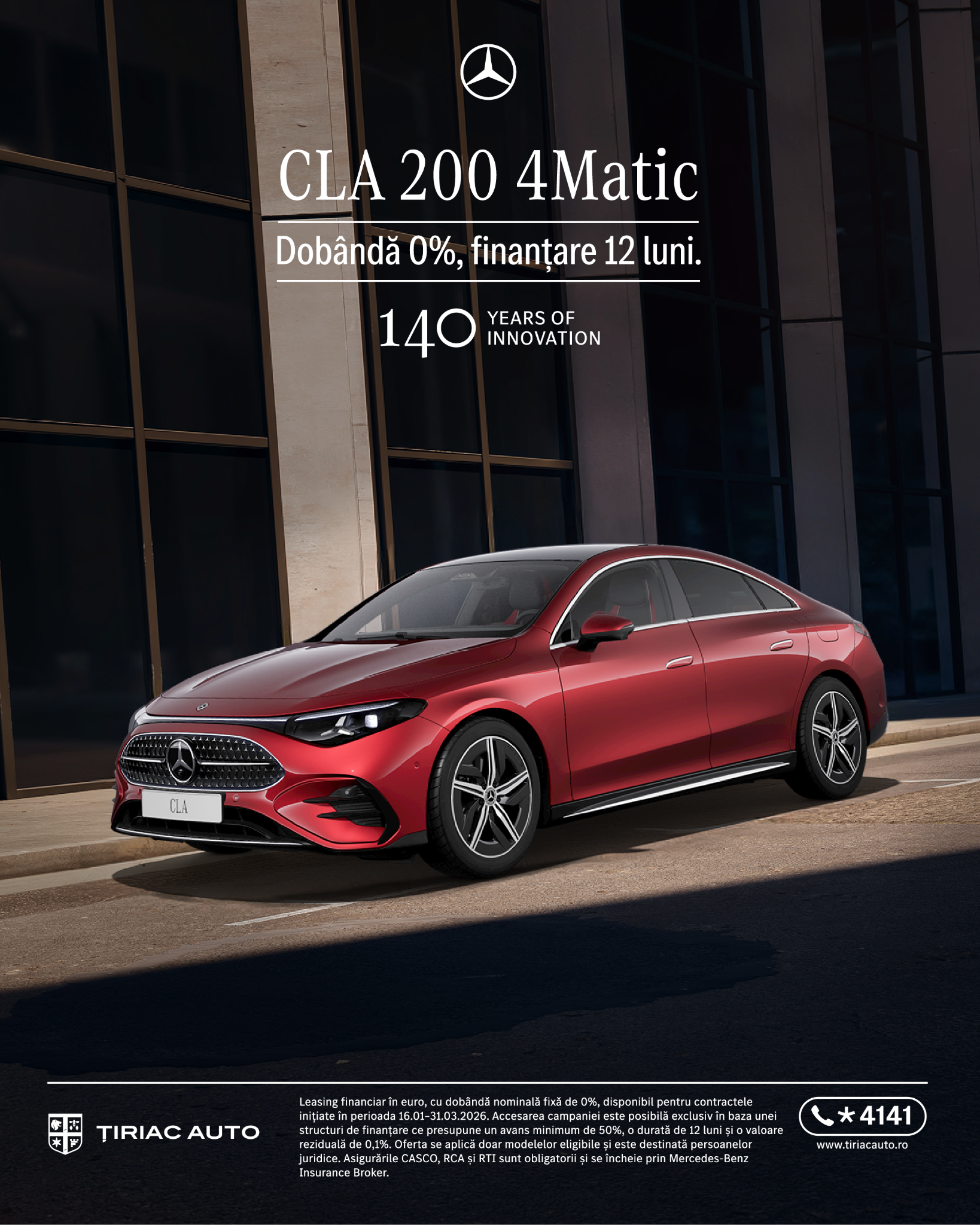 Tiriac Auto Facebook ad from Feb 16, 2026