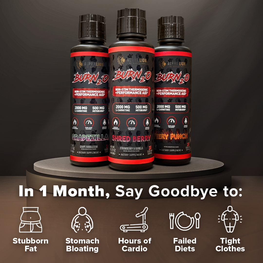 Alpha Lion Facebook ad: BURN20: Sweat More, Burn More!