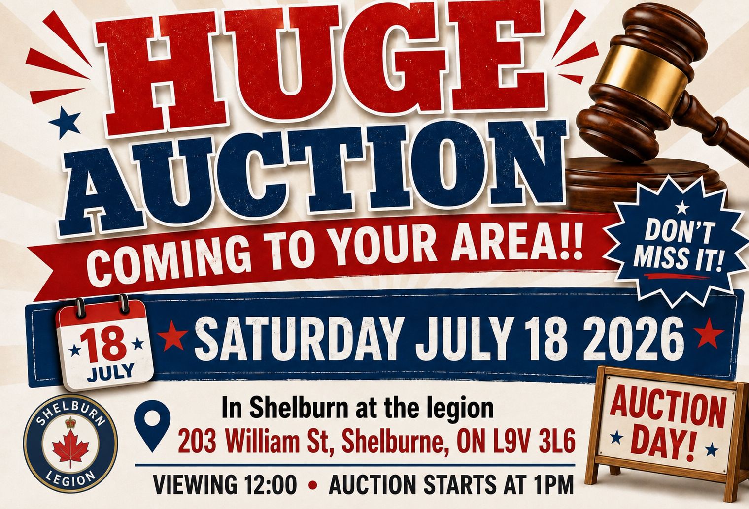 Prime Time Auction Facebook ad