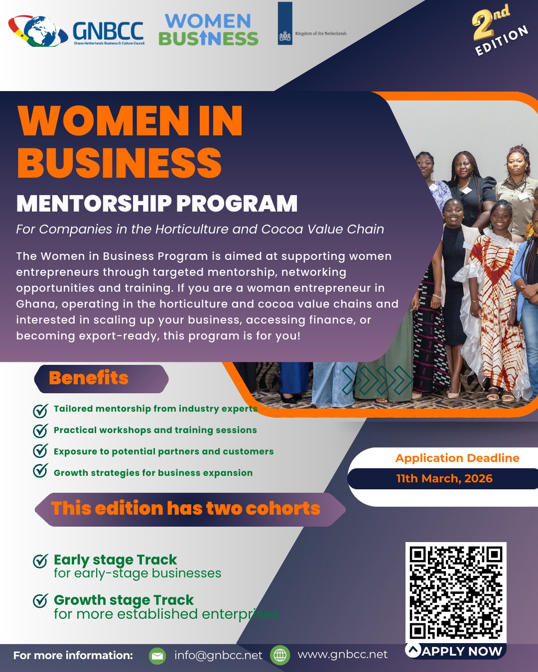 Ghana Netherlands Business & Culture Council Facebook ad: Calling all Female Entrepreneurs in Ghana!