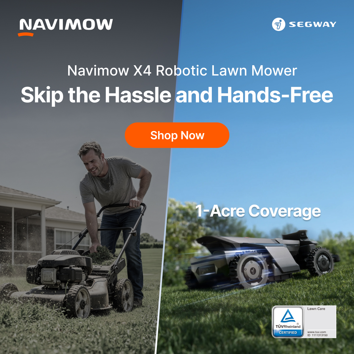 Segway Navimow Facebook ad from May 8, 2026