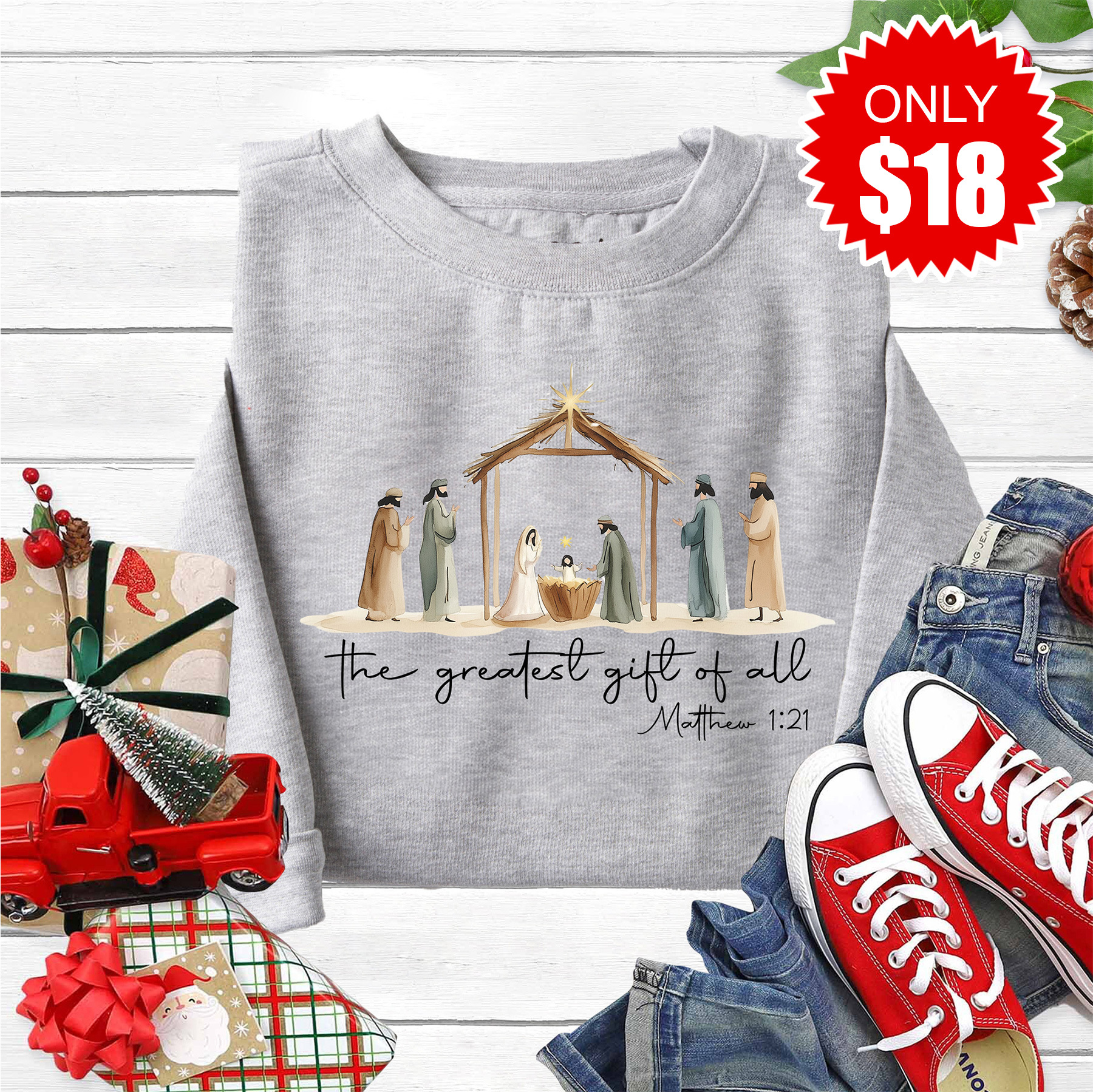 Love in Faith Facebook ad: Sweatshirts starting at $18 *while supplies last*