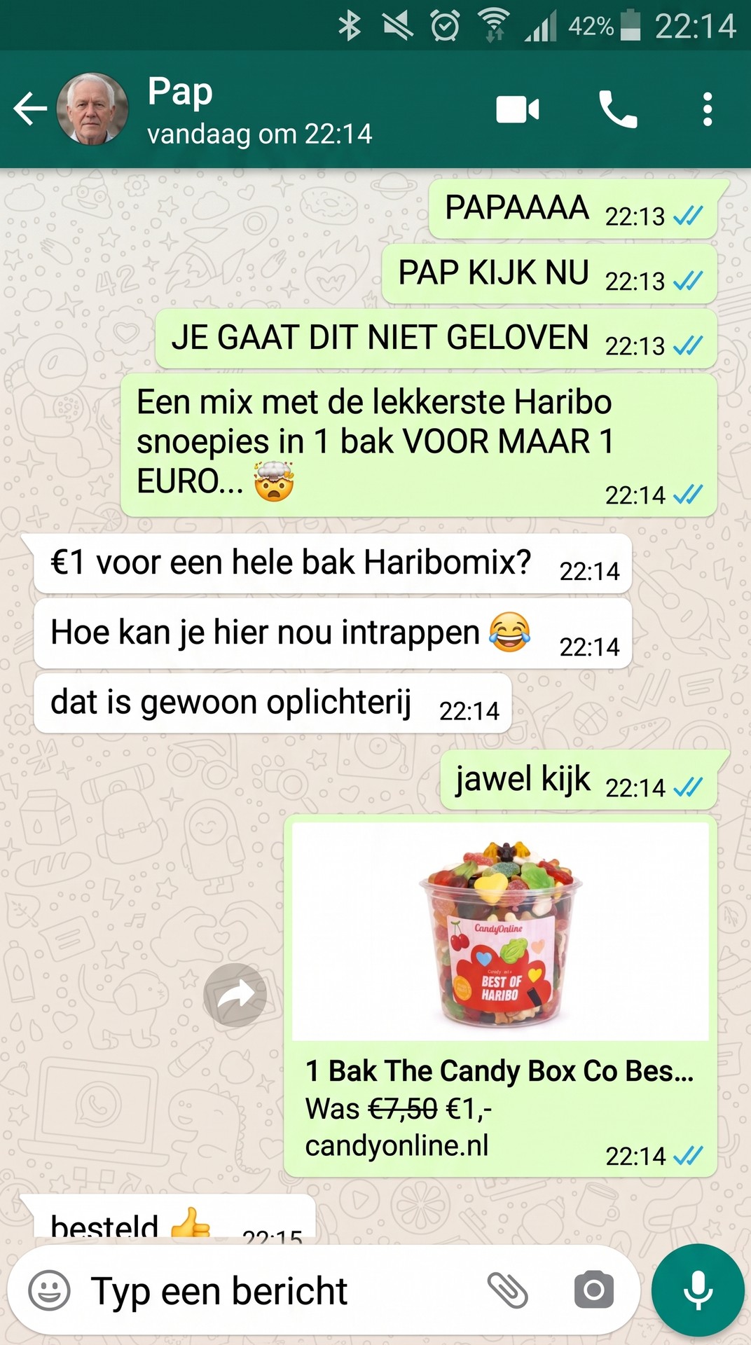 candyonline.nl - snoep Facebook ad