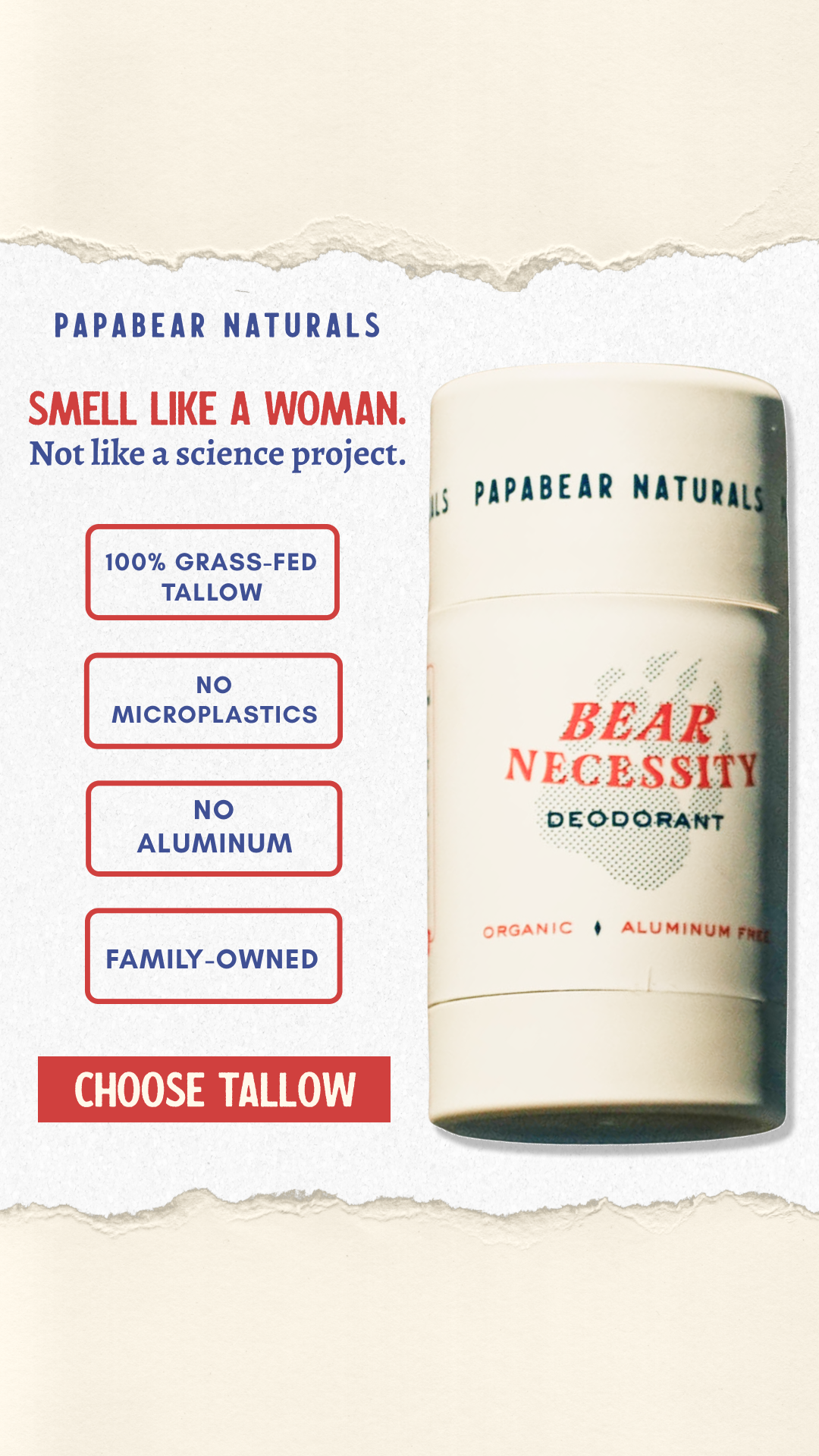 Papabear Naturals Facebook ad