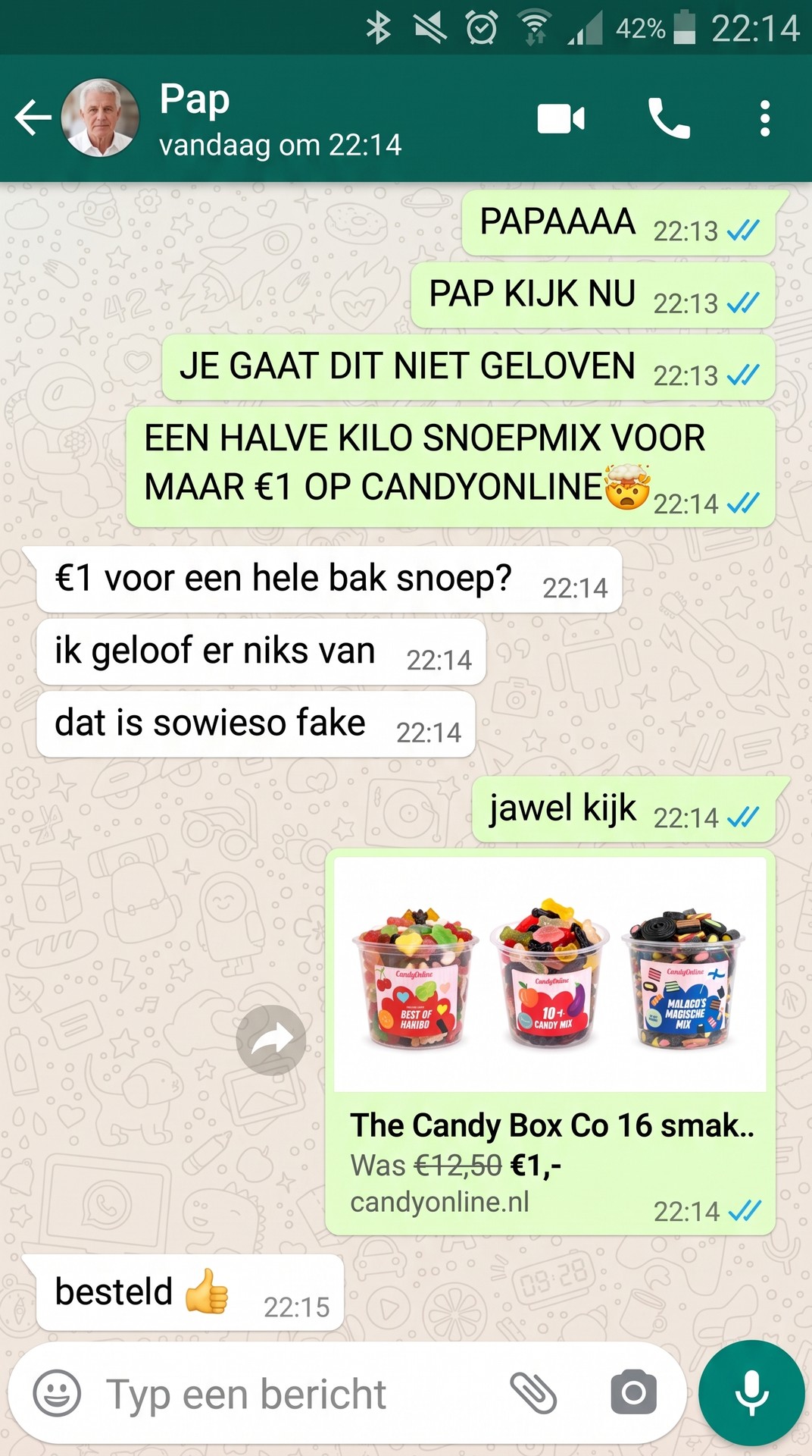 candyonline.nl - snoep Facebook ad