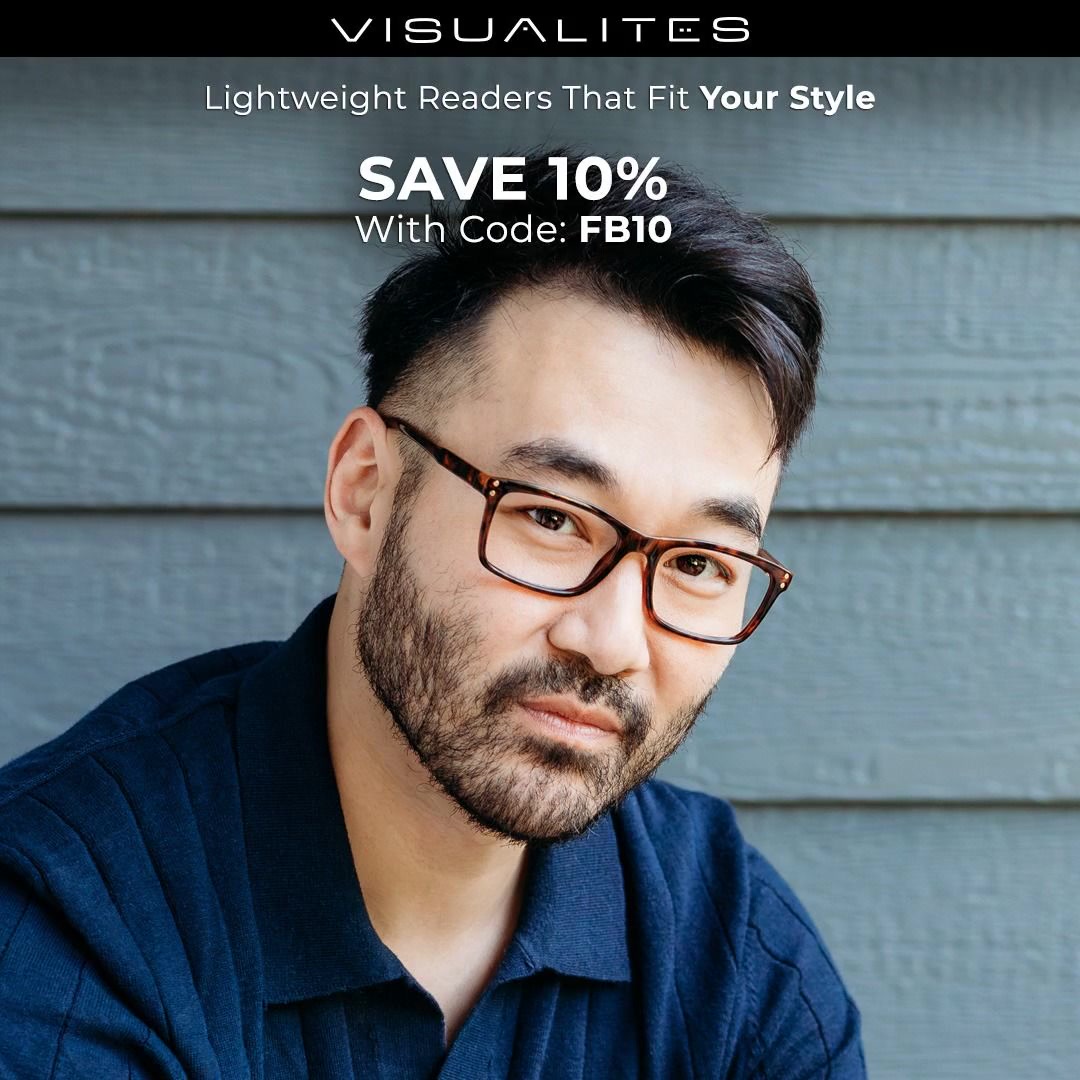 Visualites Facebook ad: Visualites lightweight glasses are the perfect solution for…