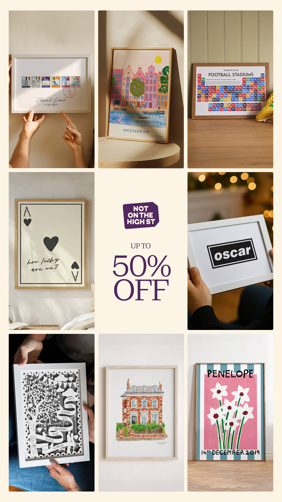notonthehighstreet Facebook ad