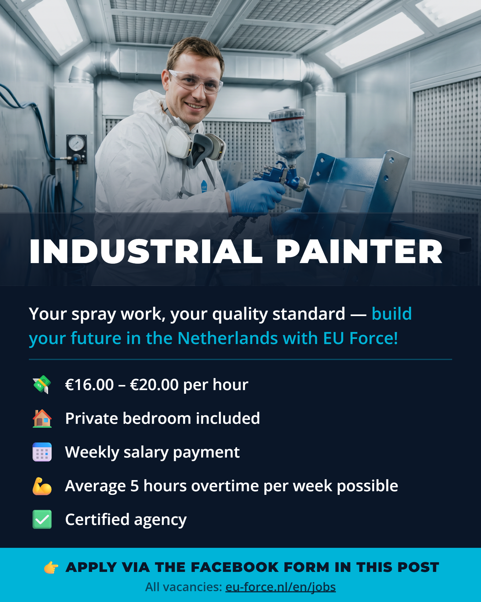 EU Force Facebook ad: Vacancy Industrial Painter | Netherlands