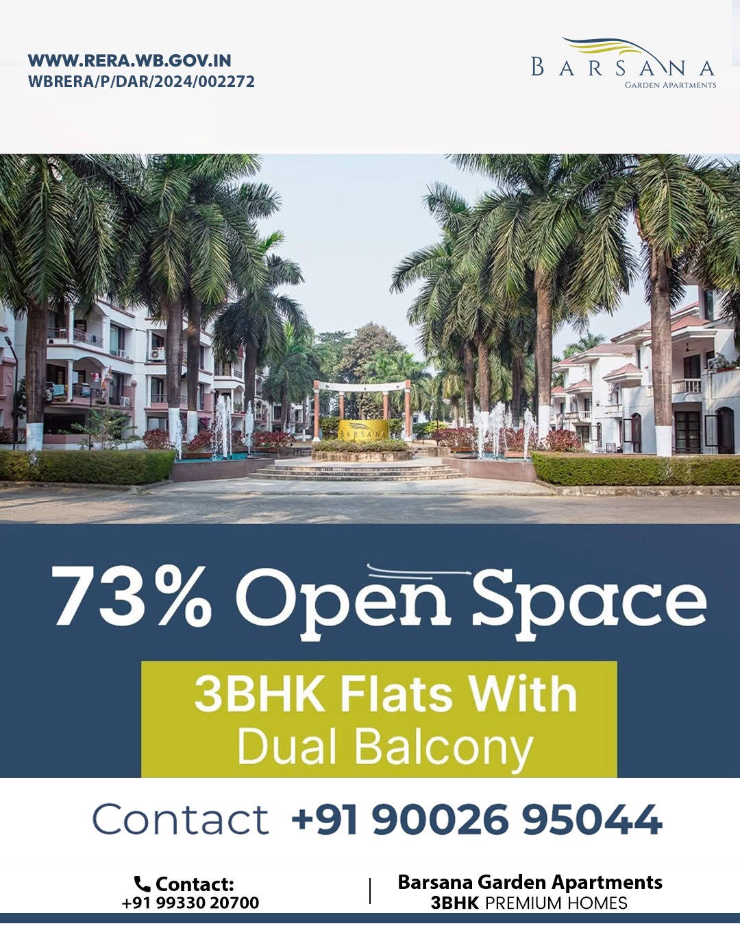 Barsana Garden Apartments, Siliguri Facebook ad: Book 3BHK flat today