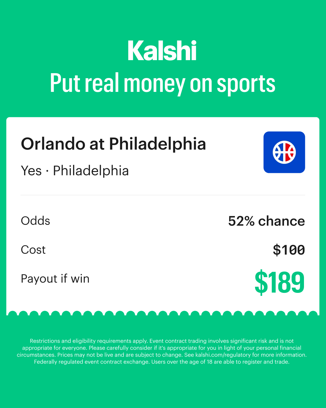 Kalshi - Trade the Headlines Facebook ad