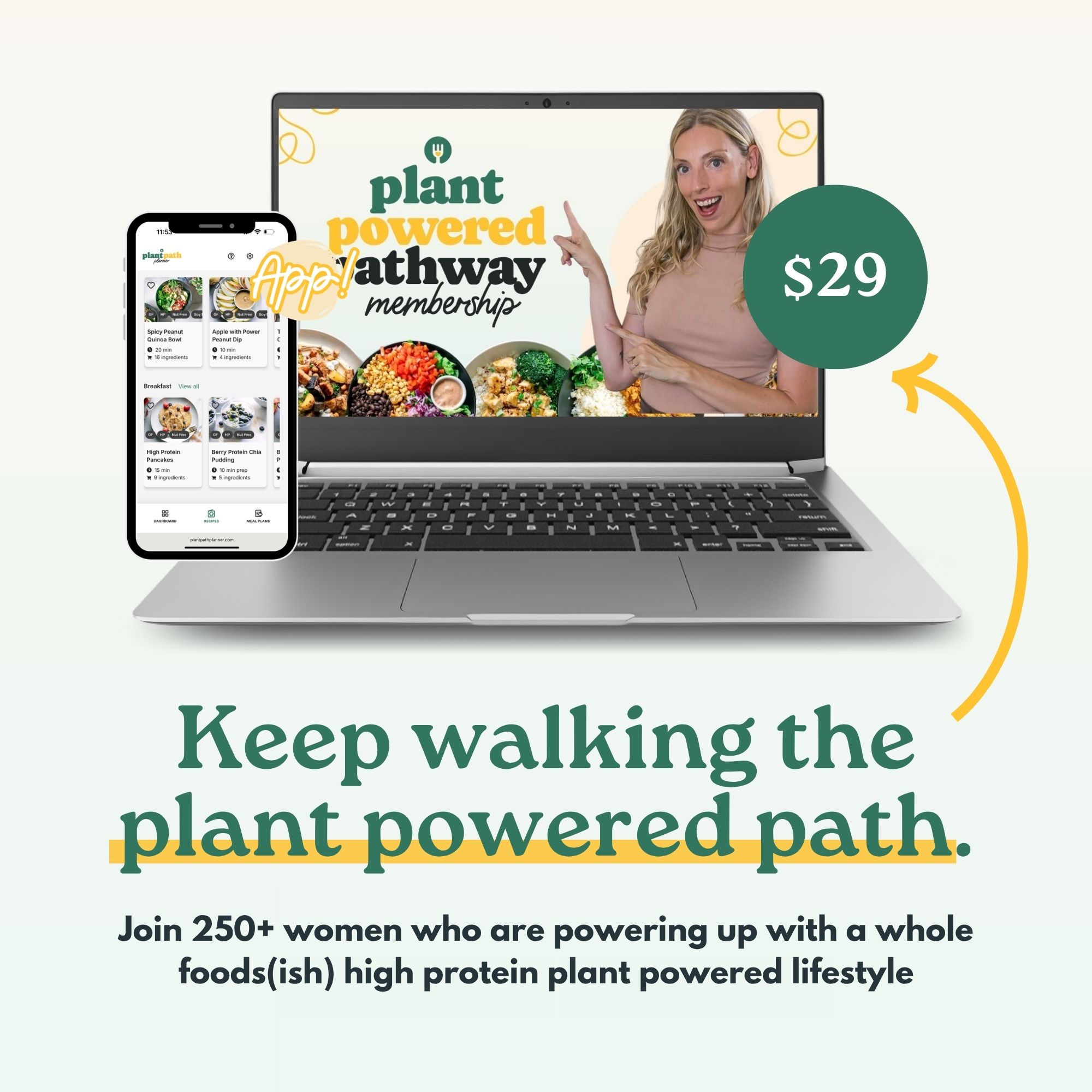 Plant Powered with Kristina Facebook ad