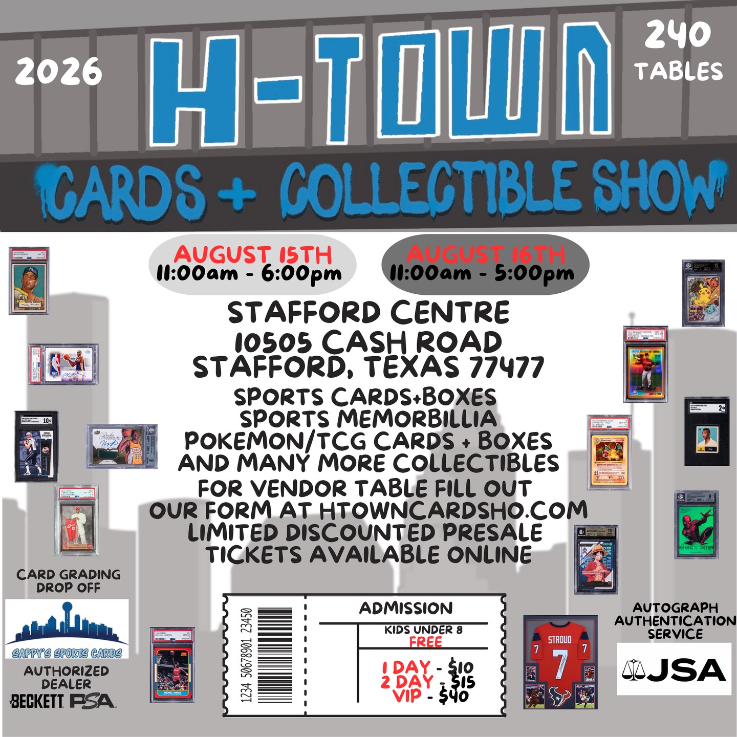 H-Town Cards & Collectible Show Facebook ad: H-TOWN CARD SHOW
