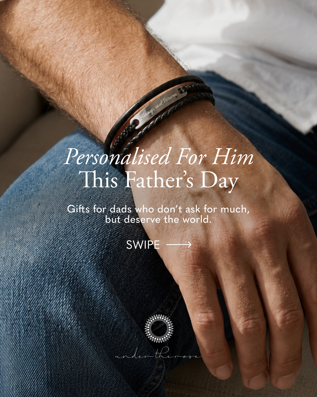 Under the Rose Facebook ad: Father's Day Personalised Gifts
