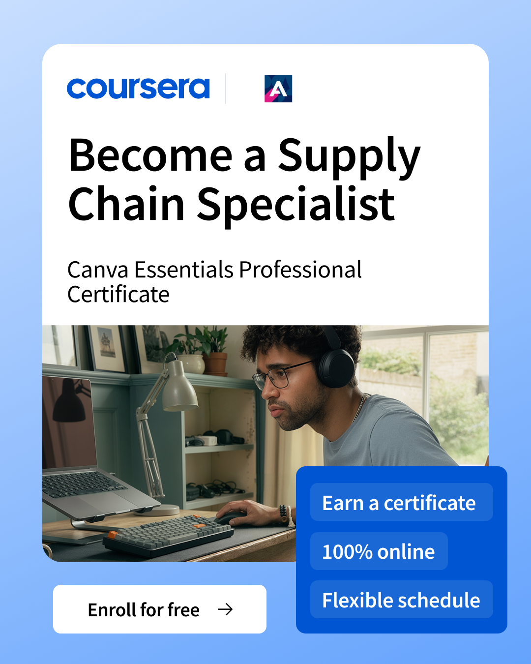 Coursera Facebook ad