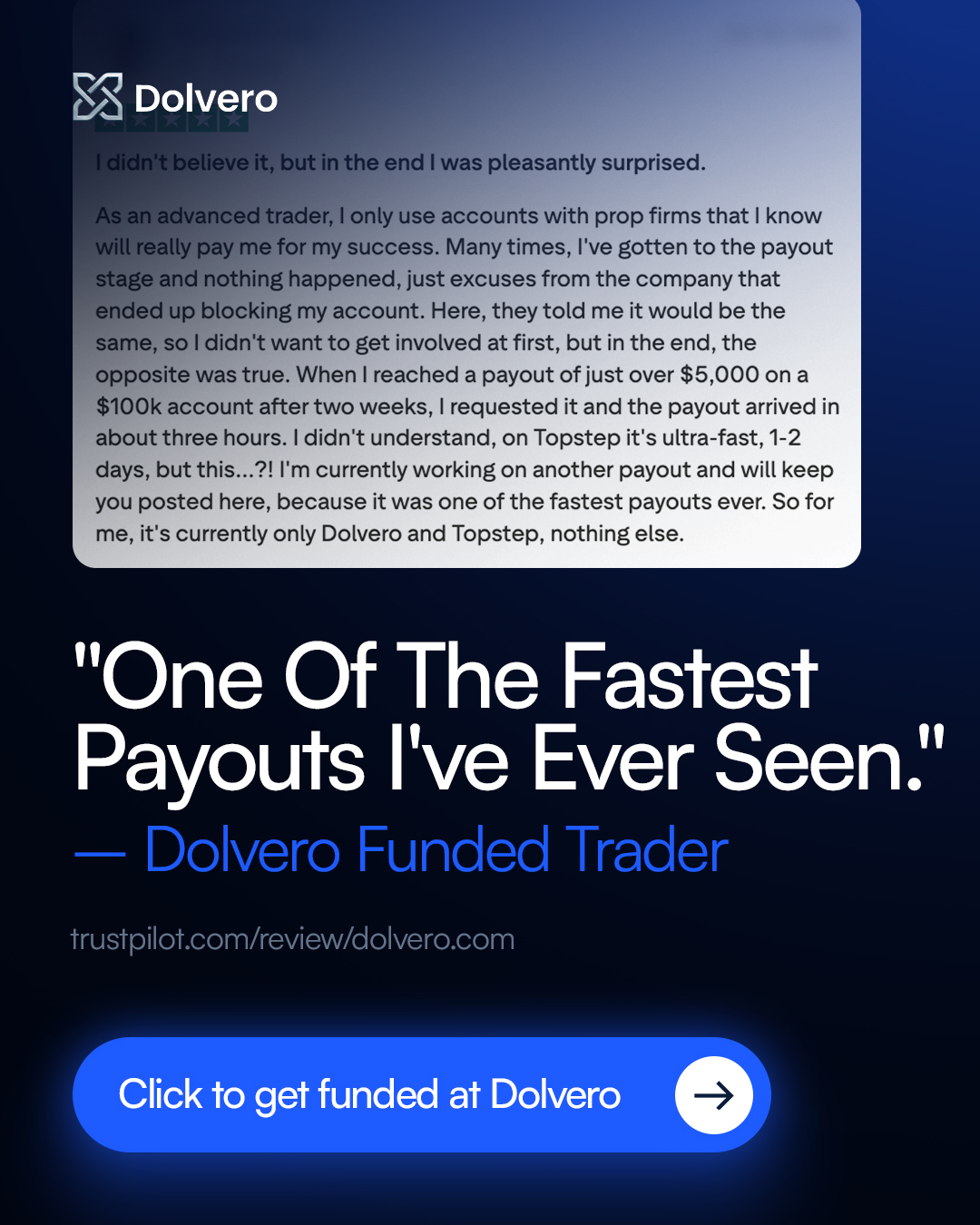 Dolvero Facebook ad: Most Prop Firms Profit From Failure