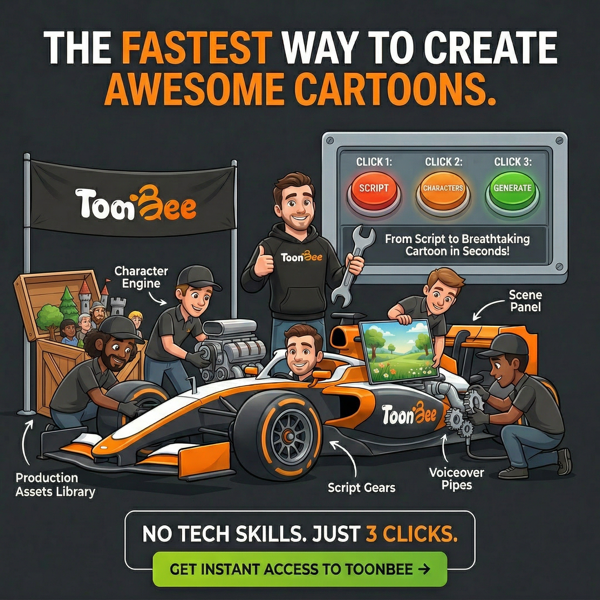 ToonBee App Facebook ad
