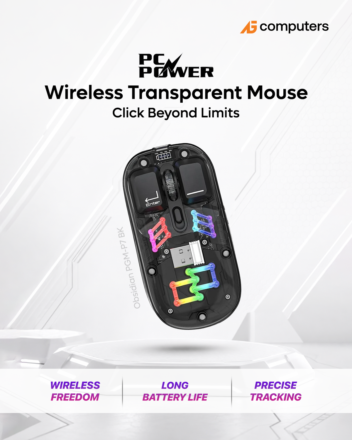 AG Computers Facebook ad: Wireless Transparent Mouse