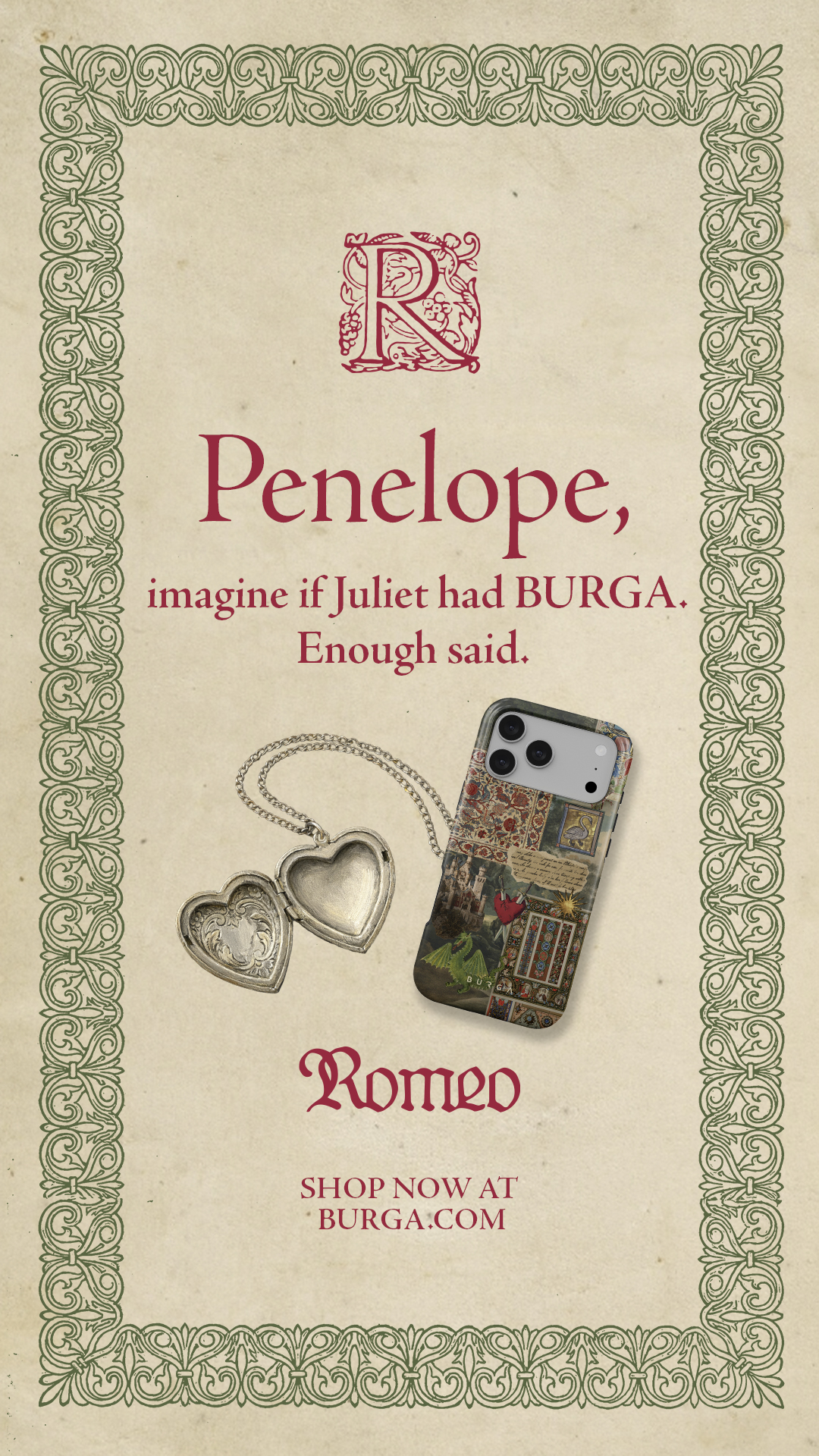 BURGA Facebook ad