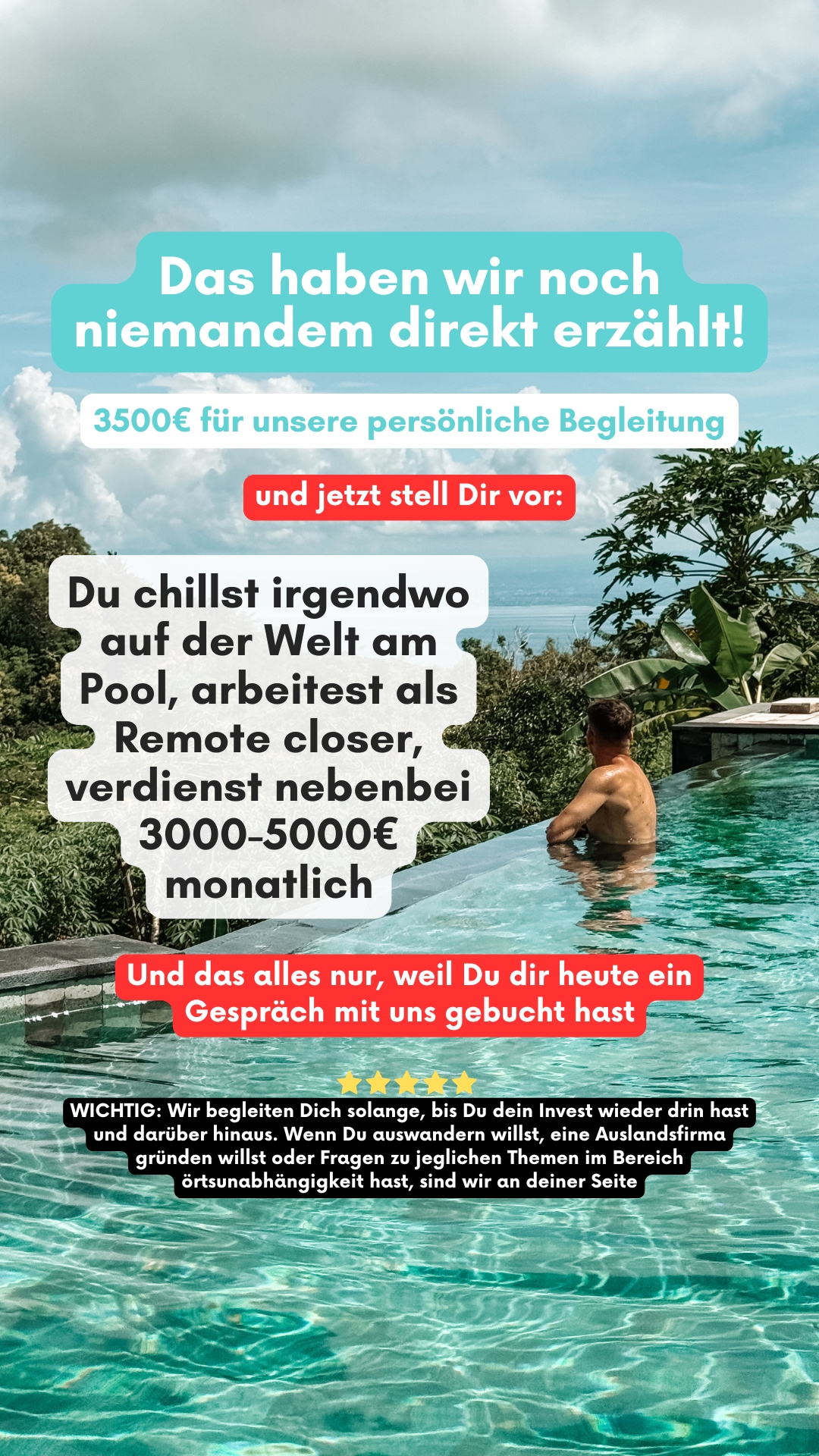 Remote-Arbeiten.com Facebook ad: Jetzt Video anschauen und Termin buchen