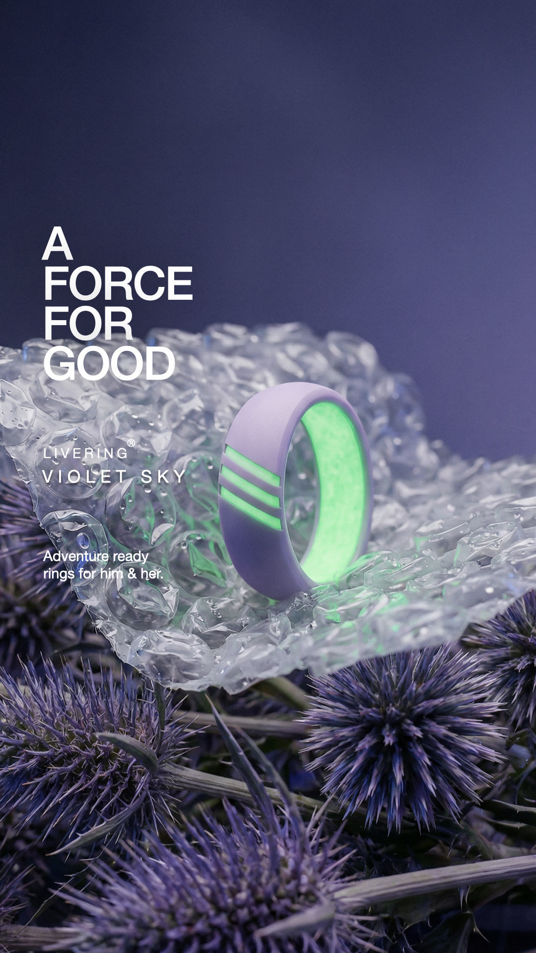 A Force For Good co Facebook ad: The Rings That Active Couples Can Actually Wear