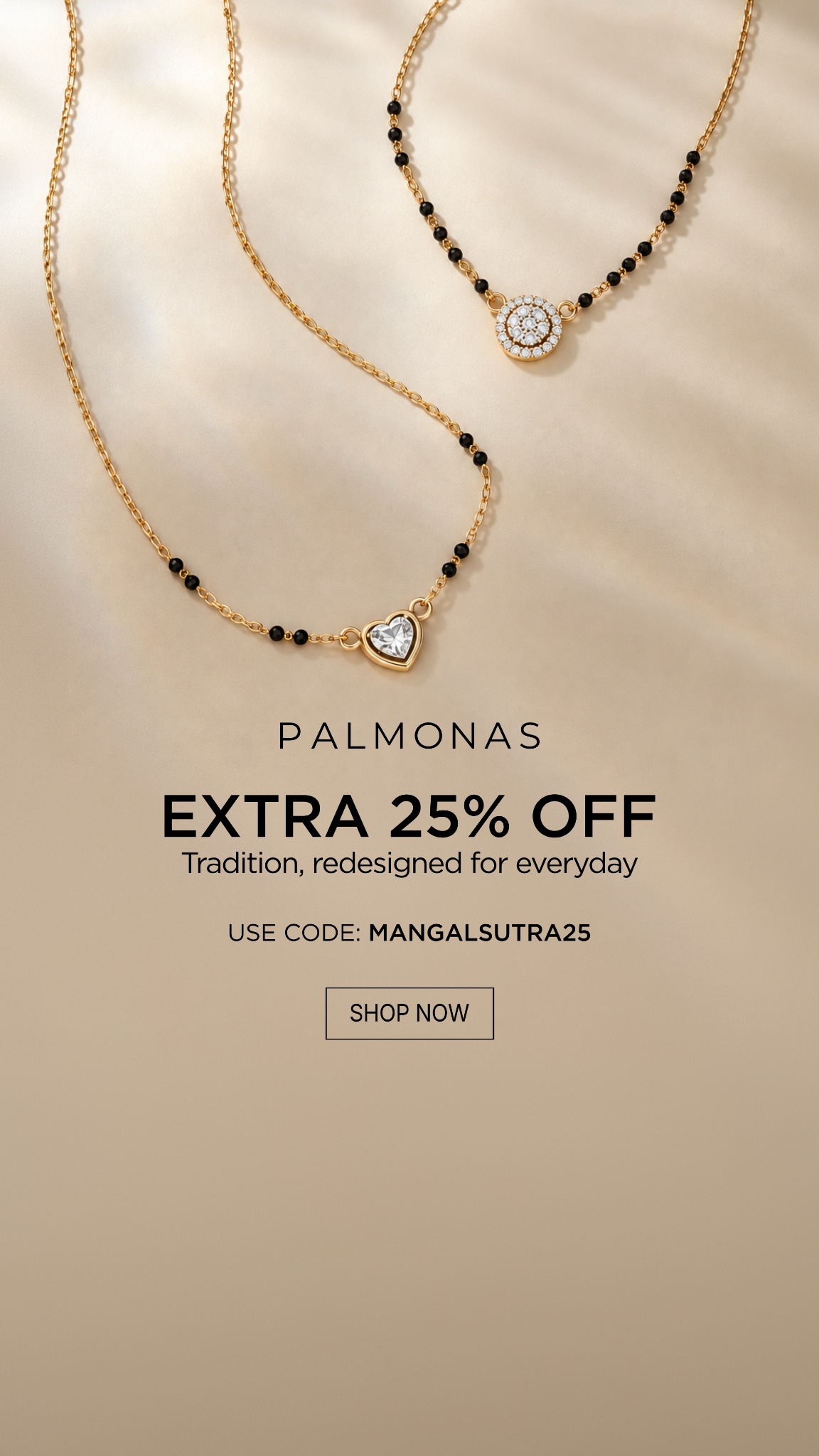 Palmonas Facebook ad: Palmonas Silver Mangalsutras