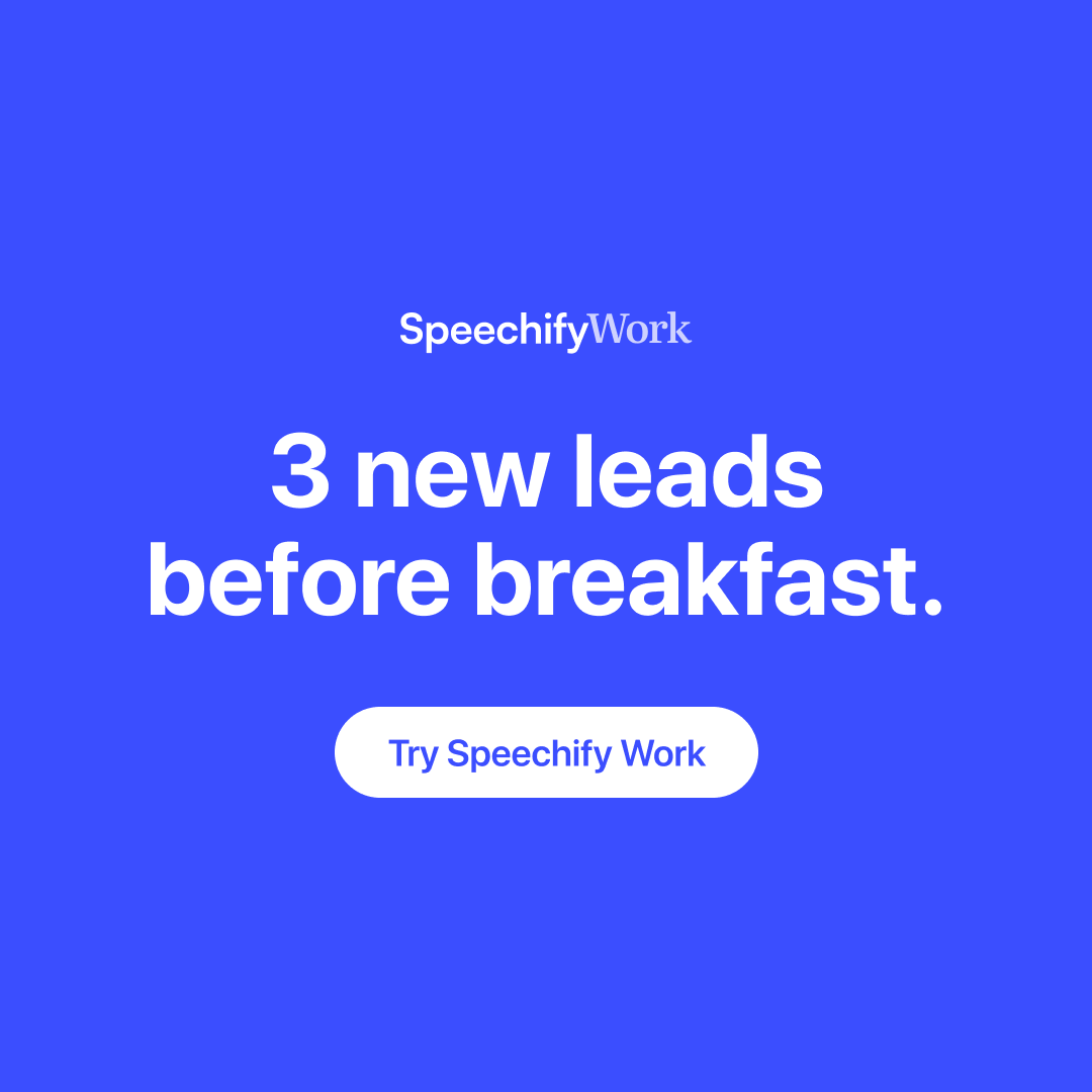 Speechify Facebook ad