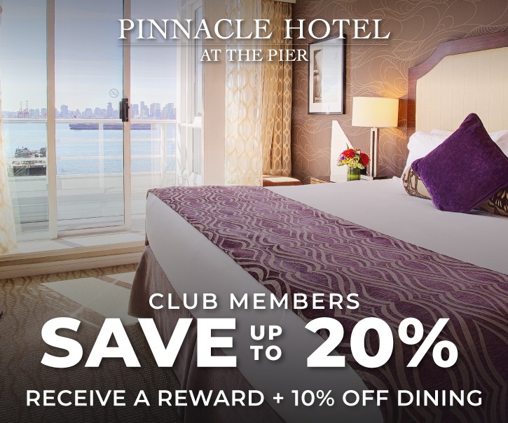 Pinnacle Hotel at the Pier Facebook ad: Pinnacle Hotels Rewards Club