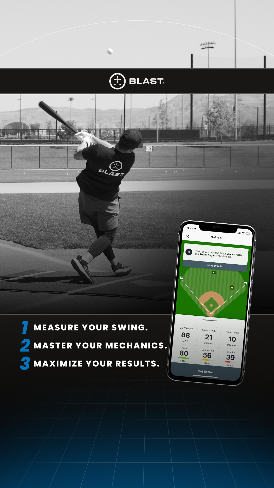 Blast Baseball Facebook ad from Oct 22, 2025