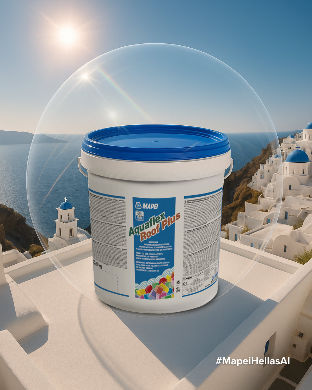 Mapei Hellas Facebook ad: Aqua Flex Roof Plus
