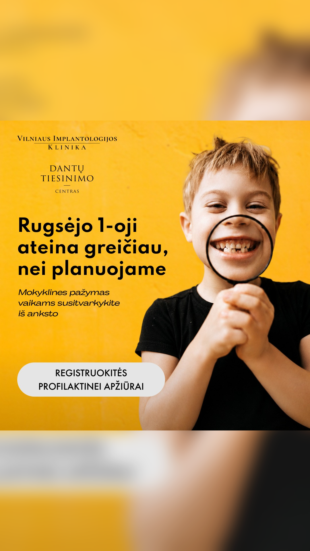 Implantologijos klinika Facebook ad from Jul 8, 2026
