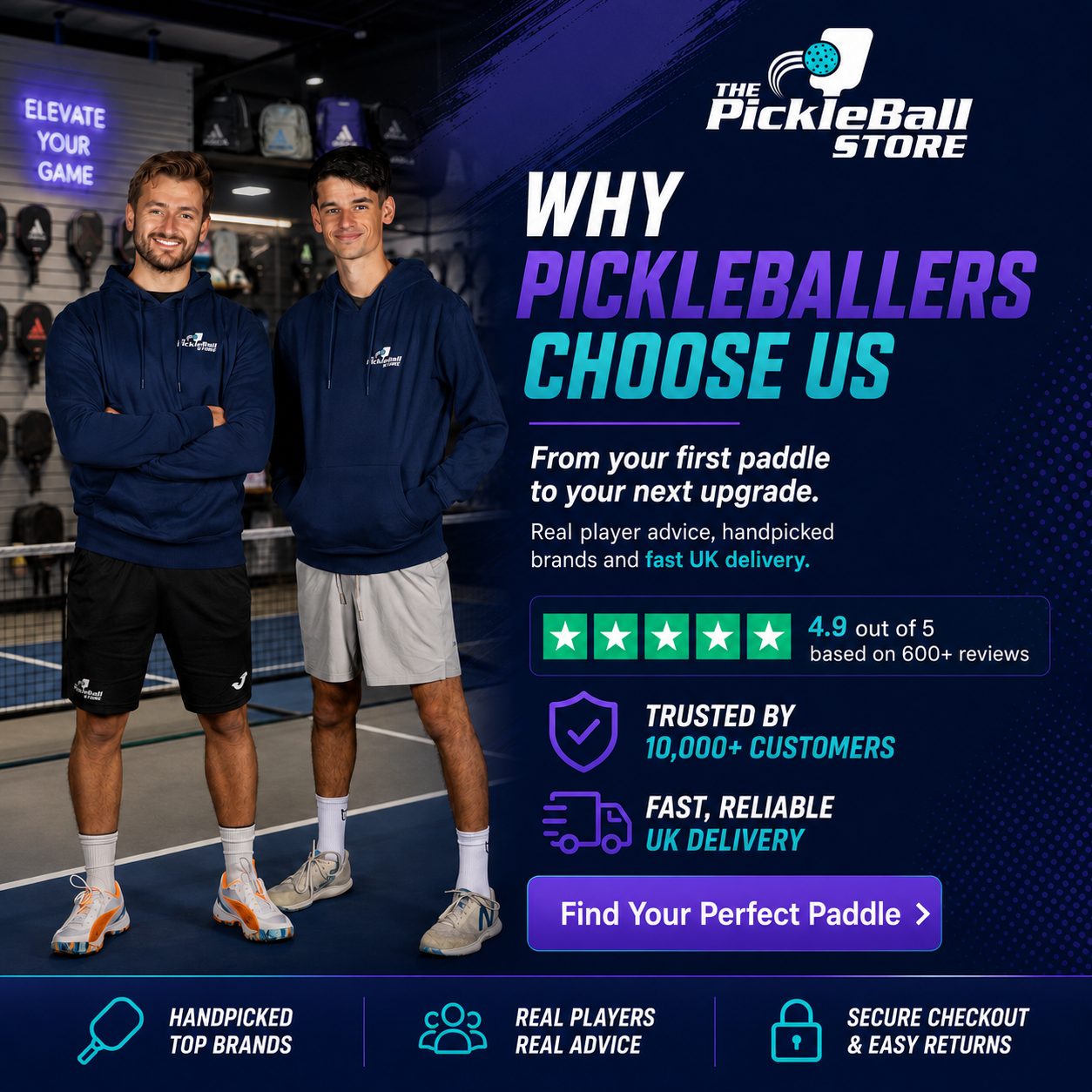 The Pickleball Store Facebook ad: UK's Top Pickleball Gear Experts