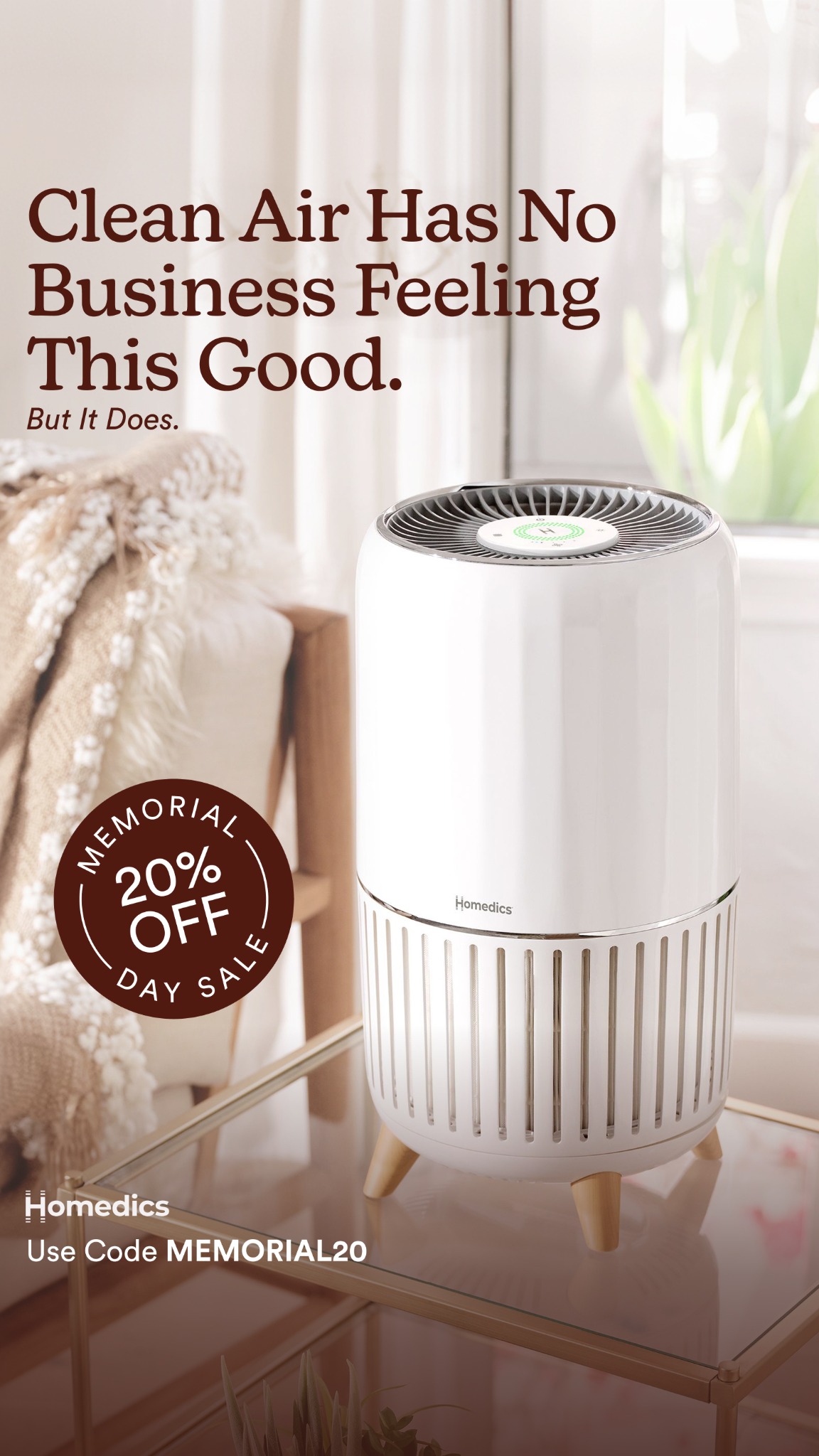 Homedics Facebook ad