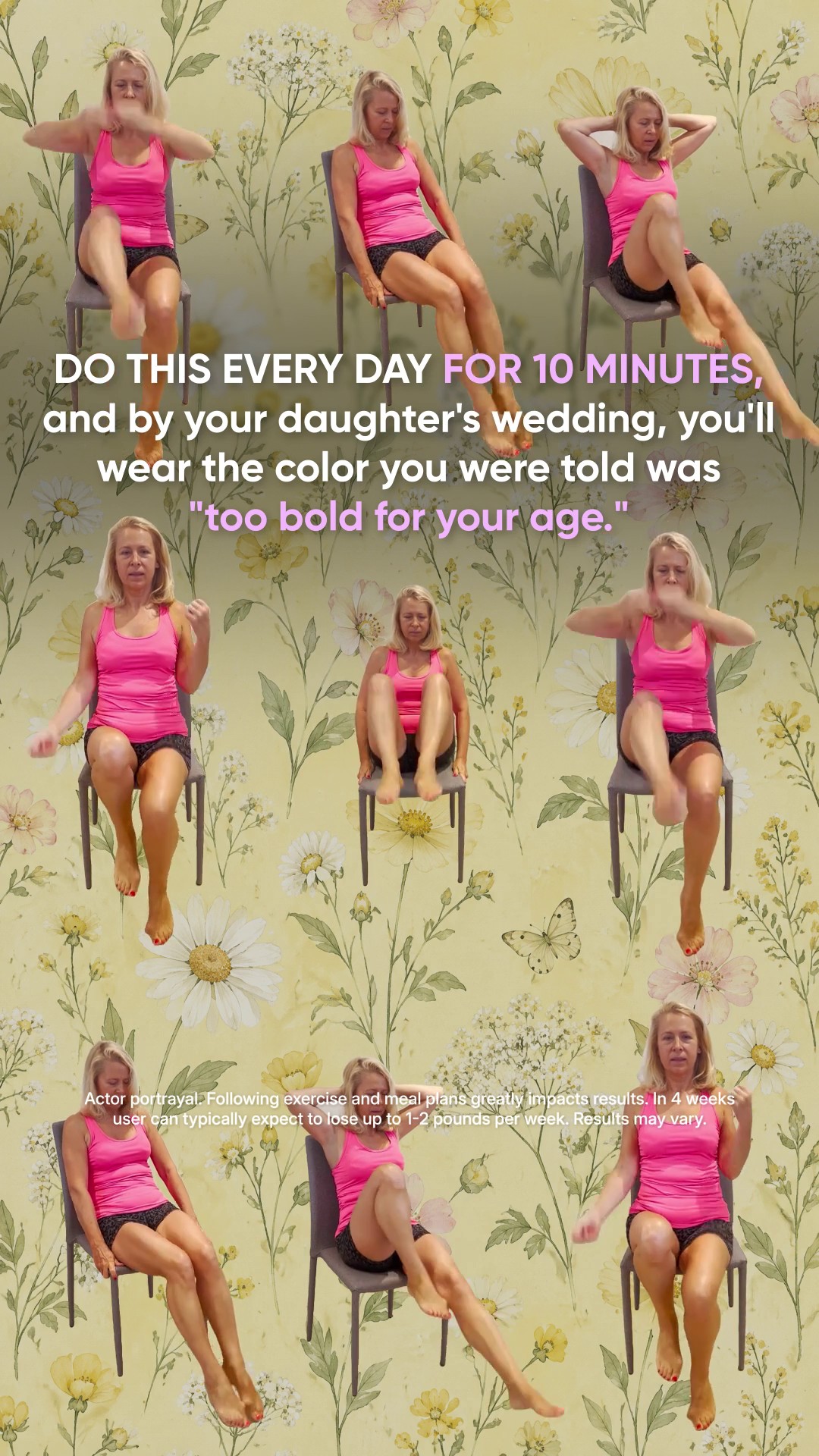 Tori Repa Facebook ad: Start Chair Yoga routine