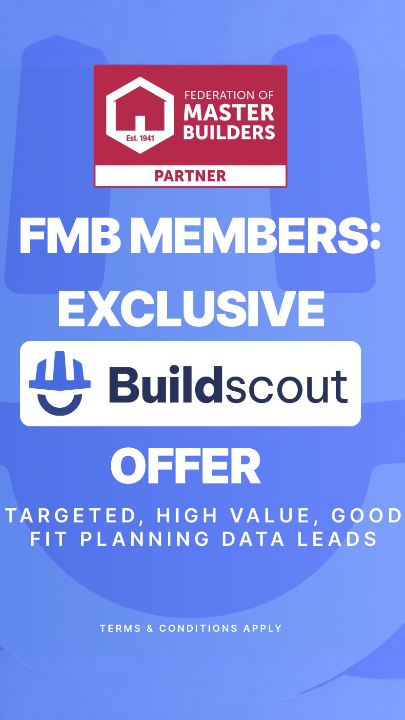 Buildscout Facebook ad: Built for FMB Members. Find work that matches your standard.