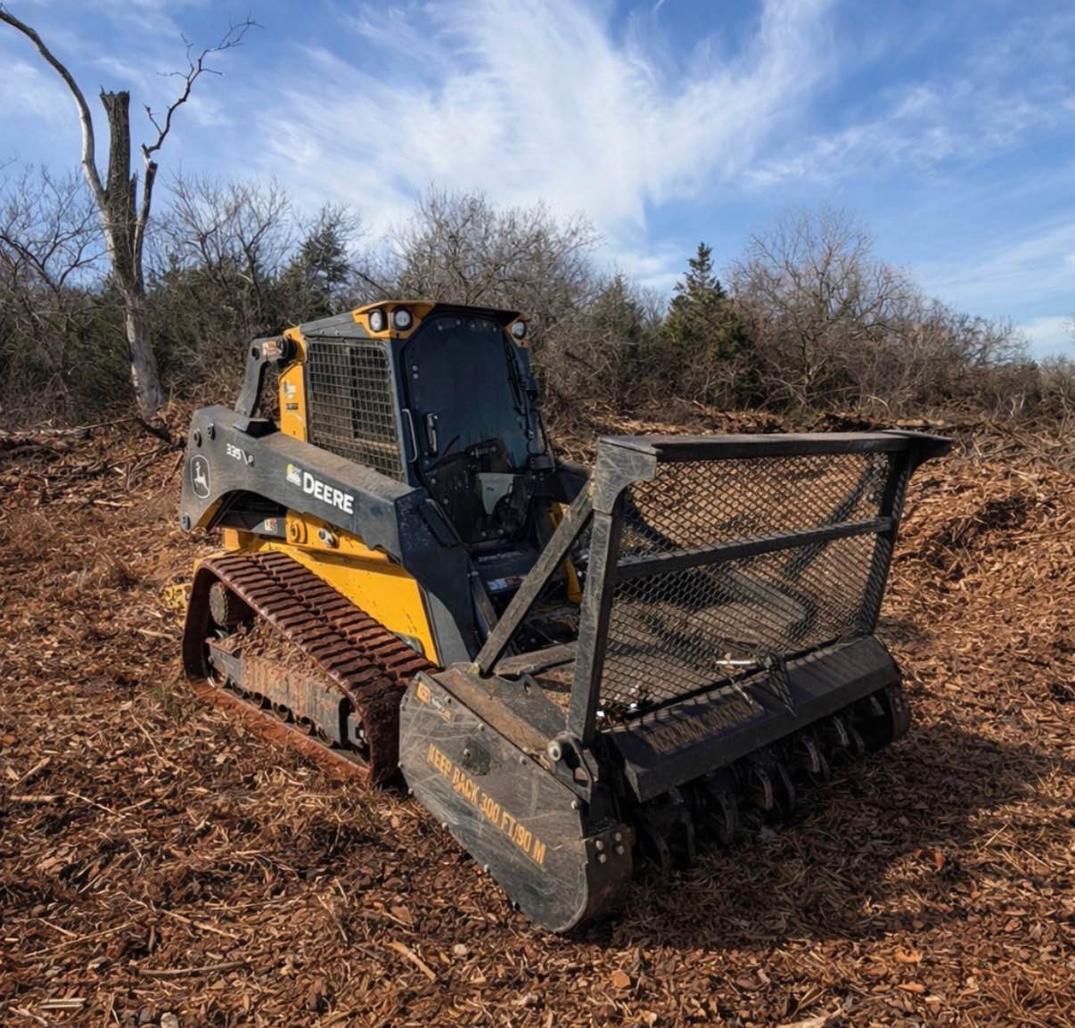 Richard Yarber Facebook ad: Machine rental with mulcher head 
