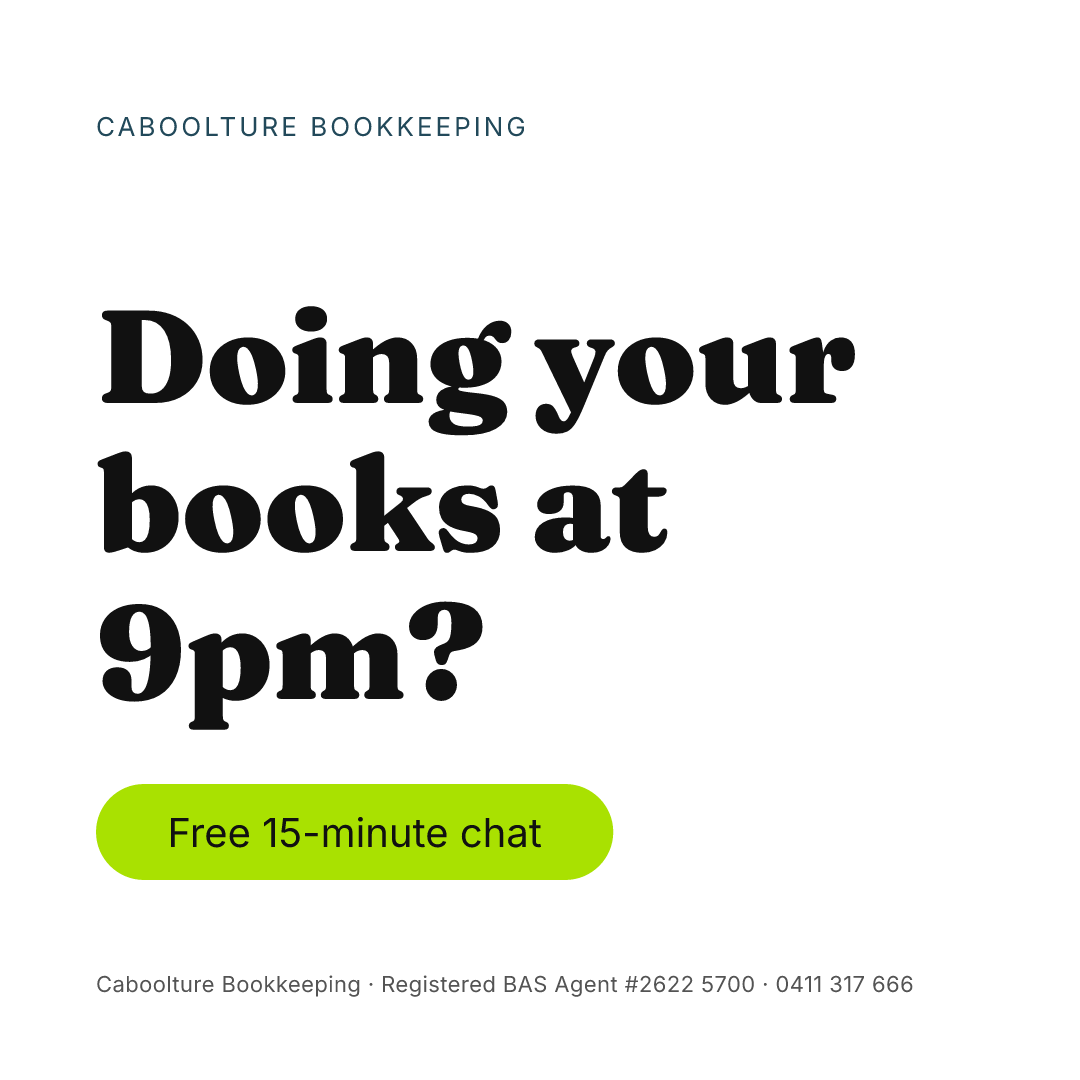 Caboolture Bookkeeping Facebook ad: Free 15-minute chat