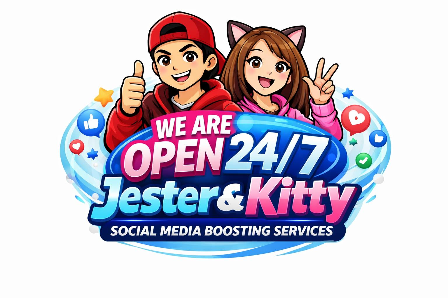 Jester&Kitty Social Media Boosting Services Facebook ad