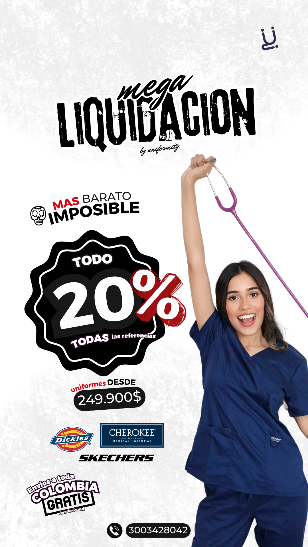 Uniformity Medical scrubs Facebook ad